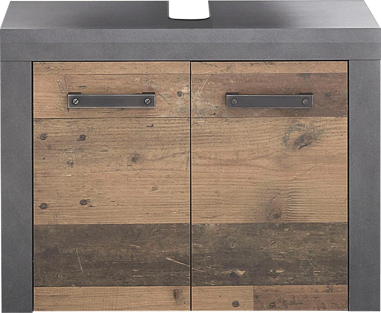 INOSIGN Waschbeckenunterschrank »Ilana« moderner Industrial Style