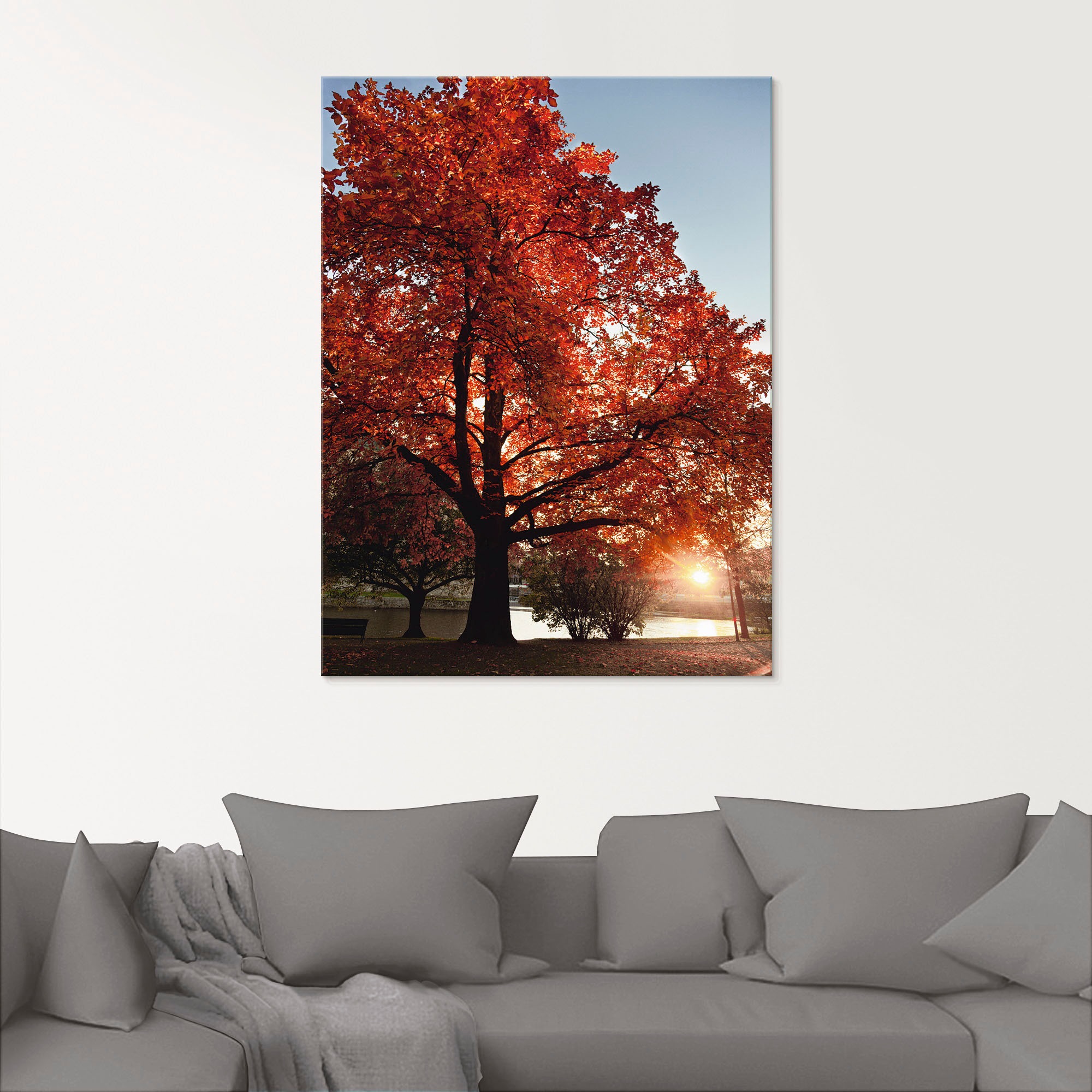 Artland Glasbild »Herbstbaum« Bäume 1 Stk. tlg. in verschiedenen Größen