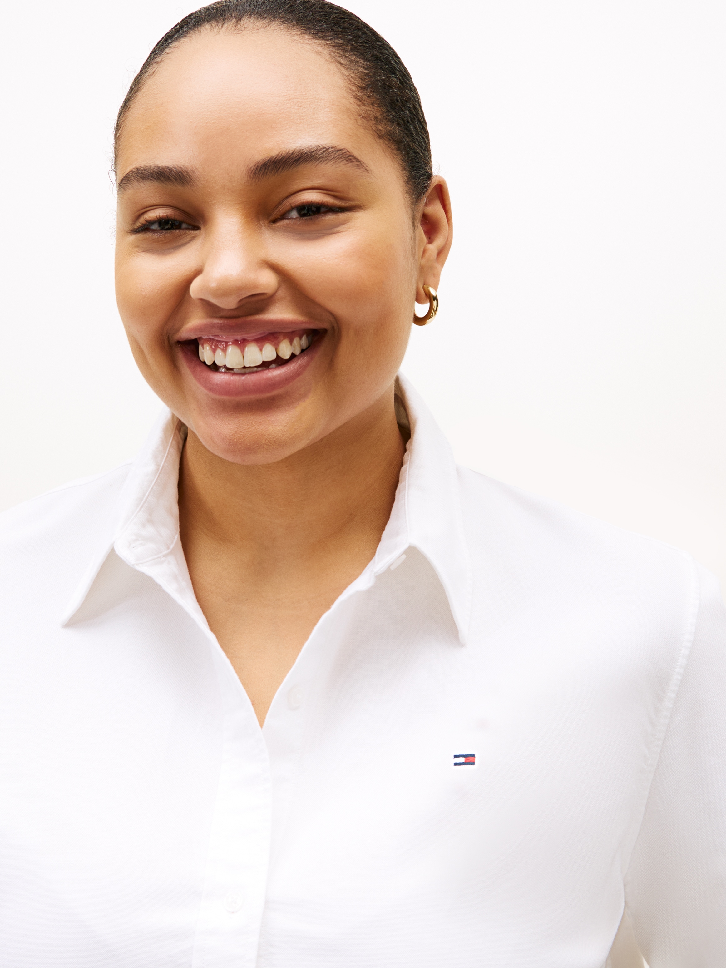 Tommy Hilfiger Curve Hemdbluse »CRV OXFORD RELAXED FIT SHIRT« in großen Größen