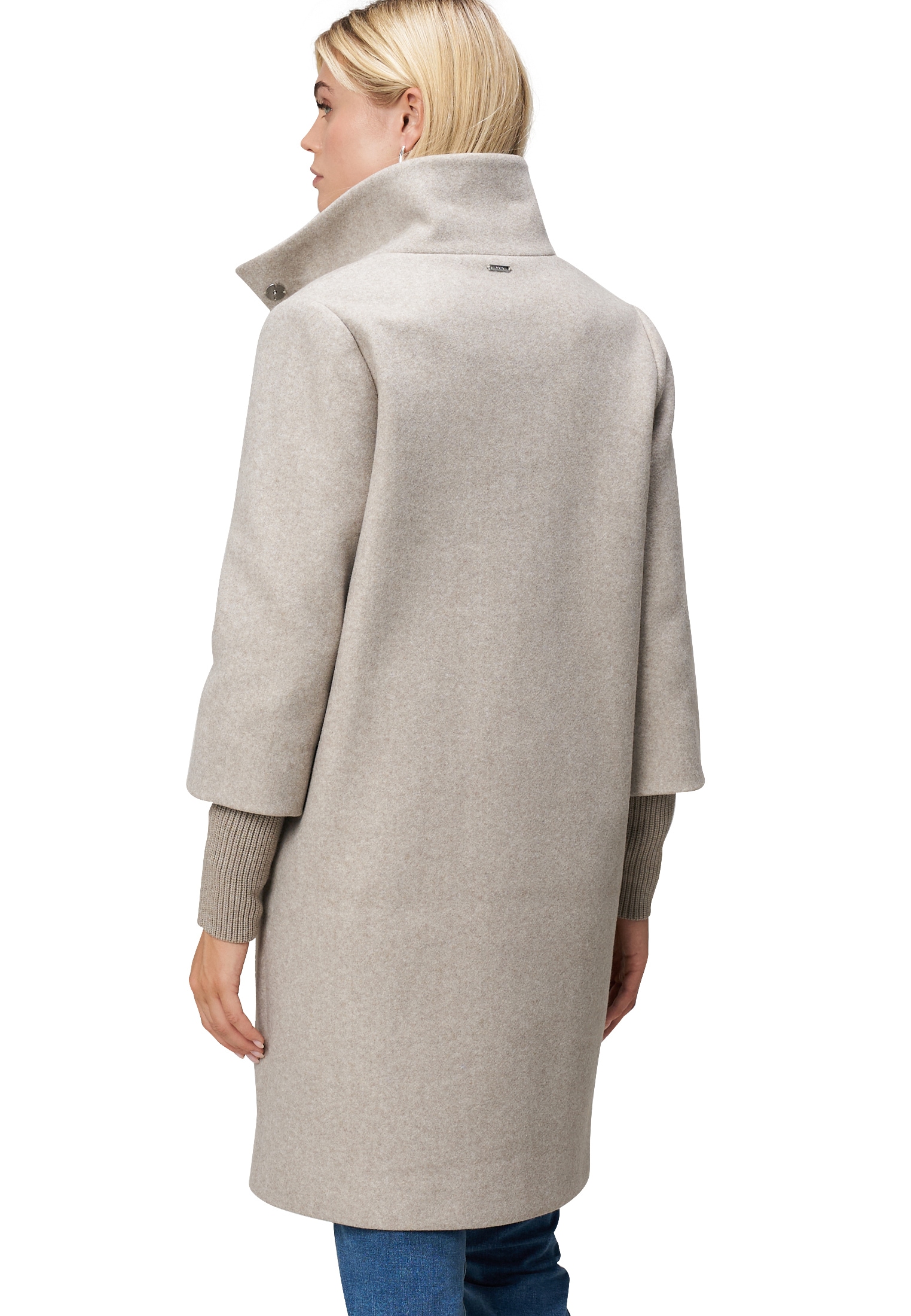 Zero Wollmantel »Mantel Wolloptik mit Stehkragen«