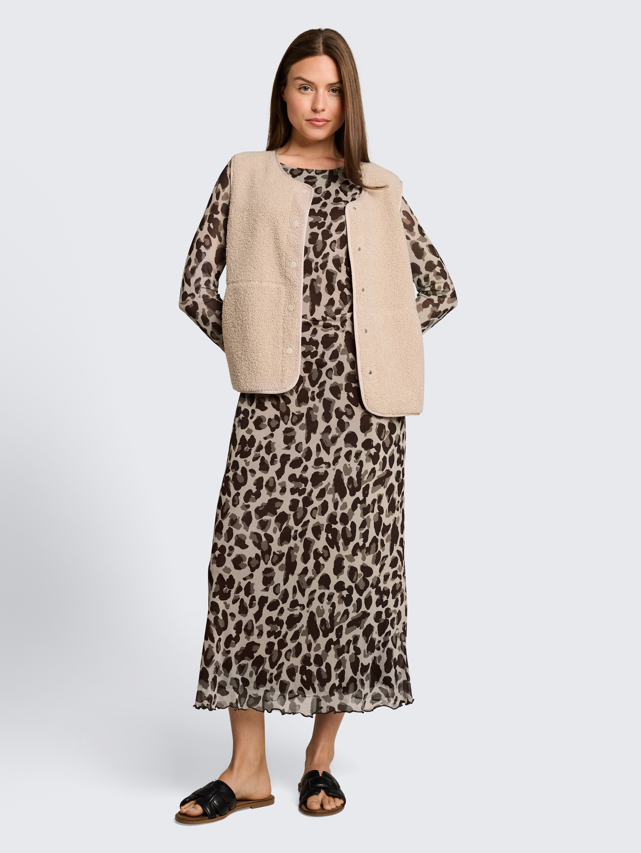 TOM TAILOR Meshkleid »Regular midi« mit Muster