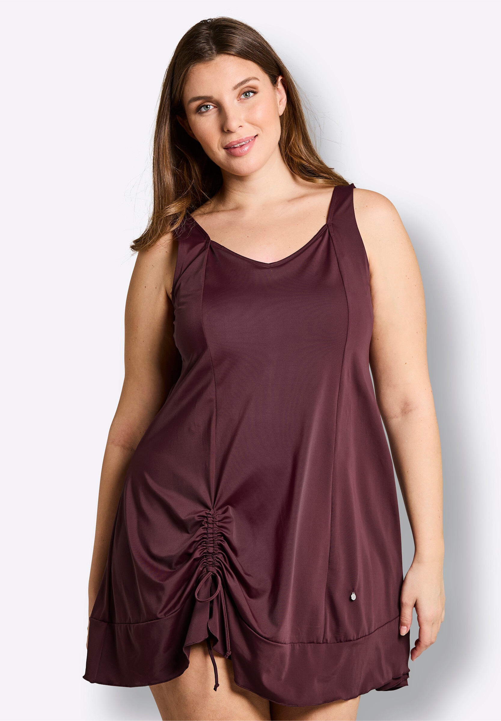 Sheego Badekleid »Badekleid Badekleid mit Raffung am Saum«