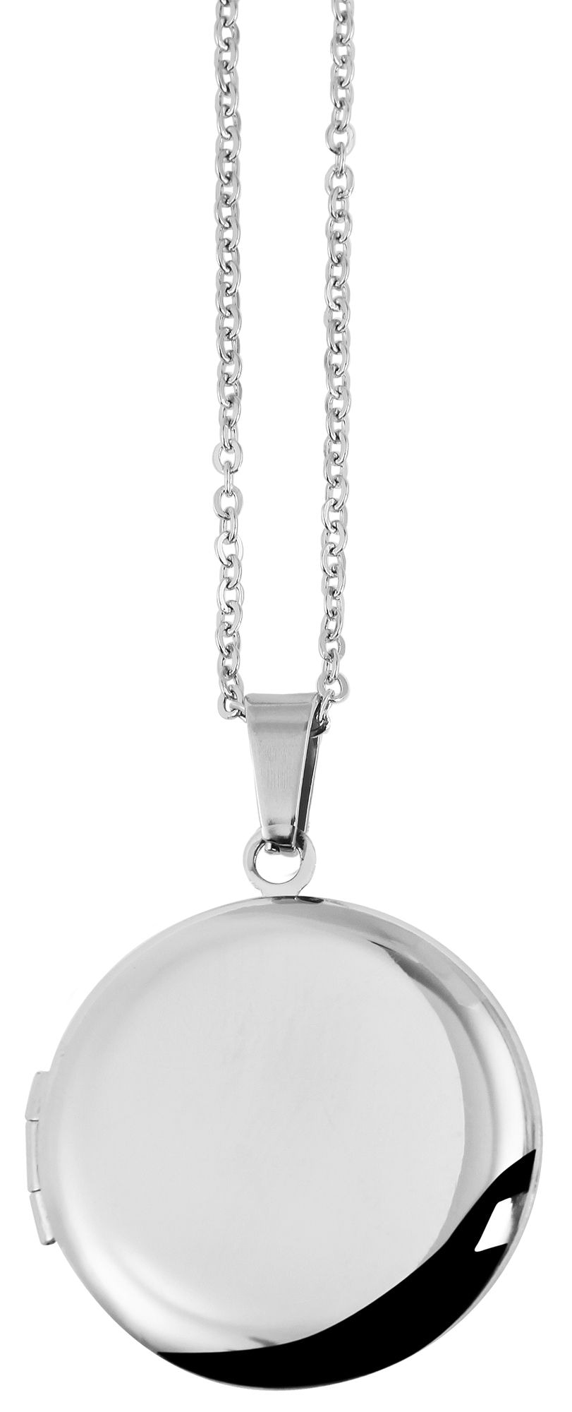 Adelia´s Gliederkette »Unisex Halskette ¿ Medaillon aus Edelstahl 43 cm«