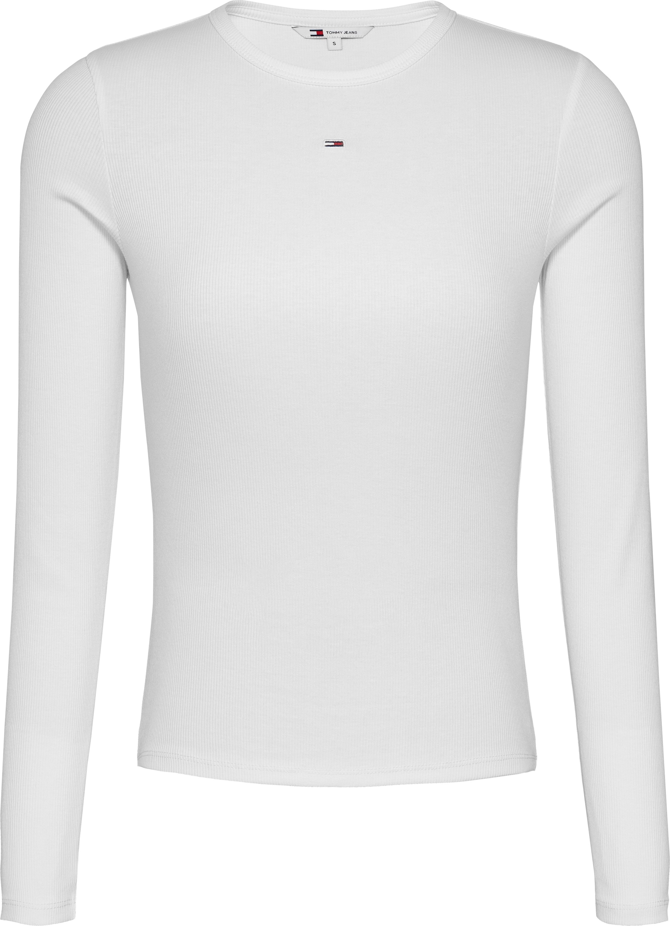 Tommy Jeans Langarmshirt »TJW SLIM ESSENTIAL RIB LS«, mit Logostickerei
