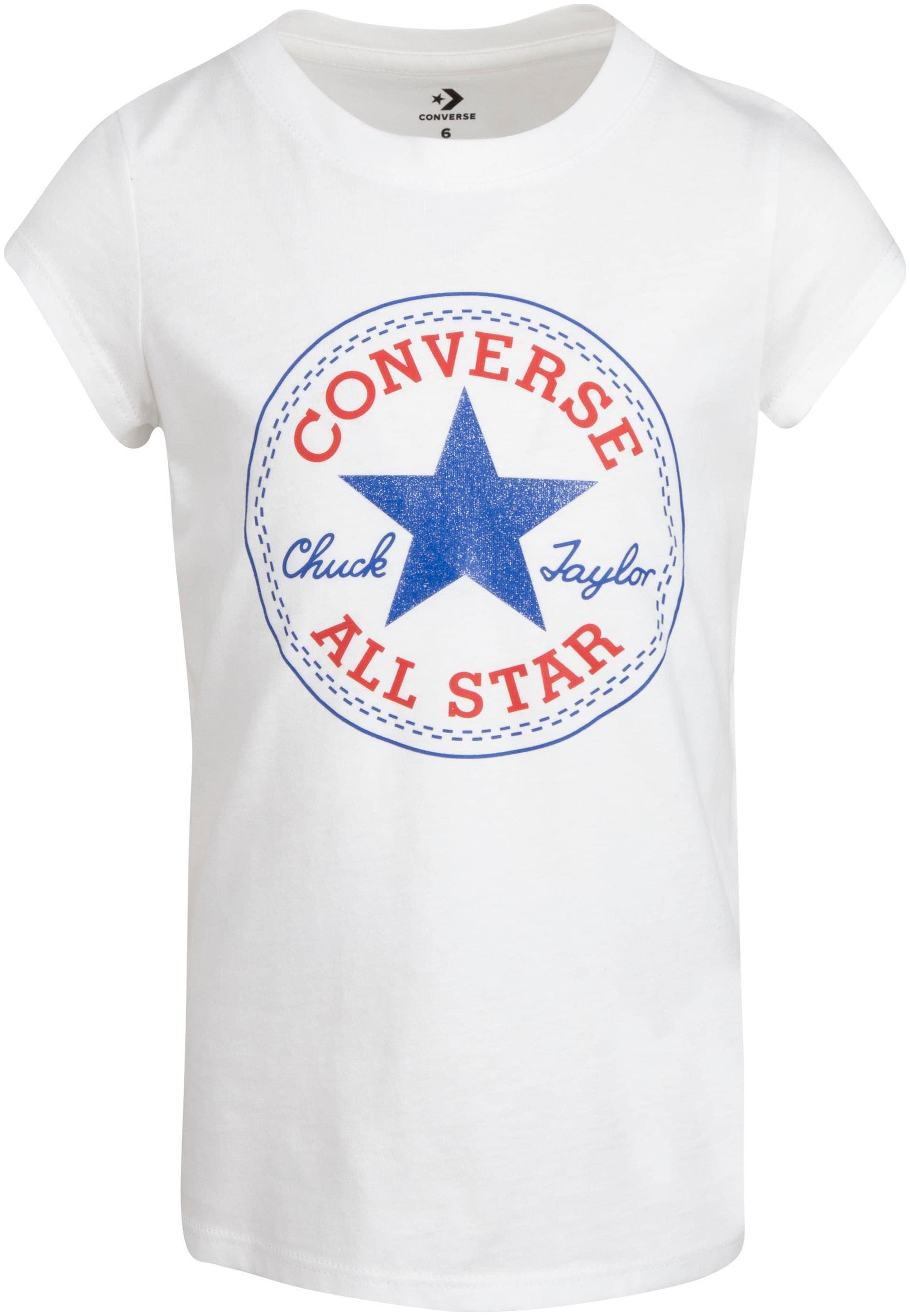Converse Mädchen T-Shirt »CNVG TIMELS CHUCK PATCH TEE« 1 Stk. tlg. für Kinder in weiß, Größe 122S