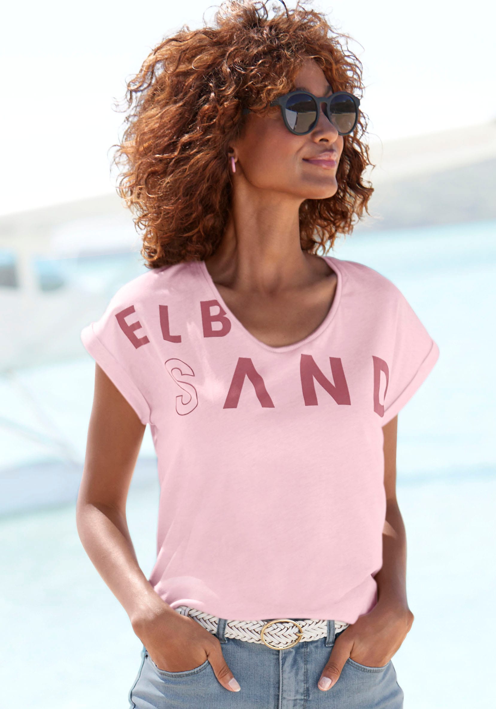 Elbsand T-Shirt, Jersey, aus weichem bei bequem OTTO sportlich kaufen Kurzarmshirt, und