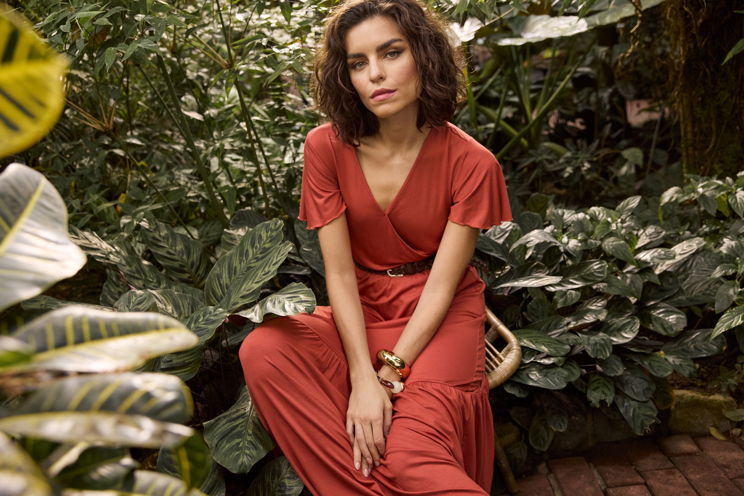 Laura Scott Sommerkleid langer Schnitt, für warme Tage, aus Single Jersey, mit Flügelärmeln