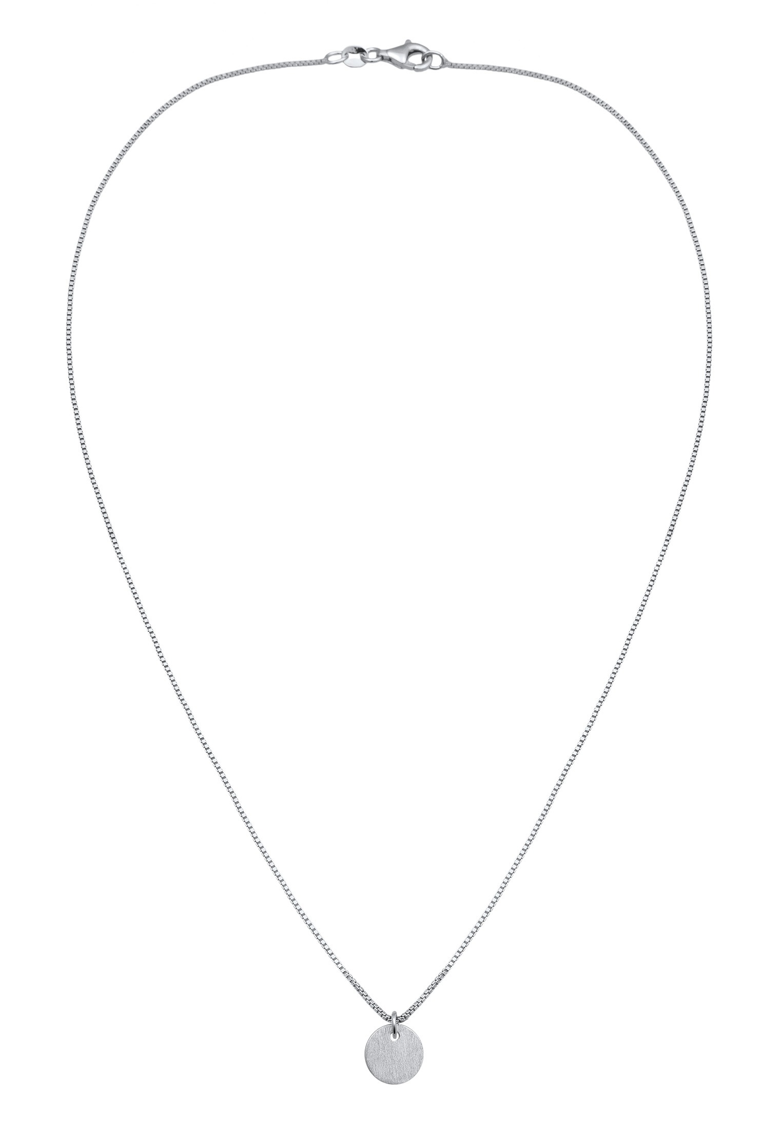 Elli Kette mit Anhänger »Halskette Plättchen Anhänger Matt 925 Sterling Silber«