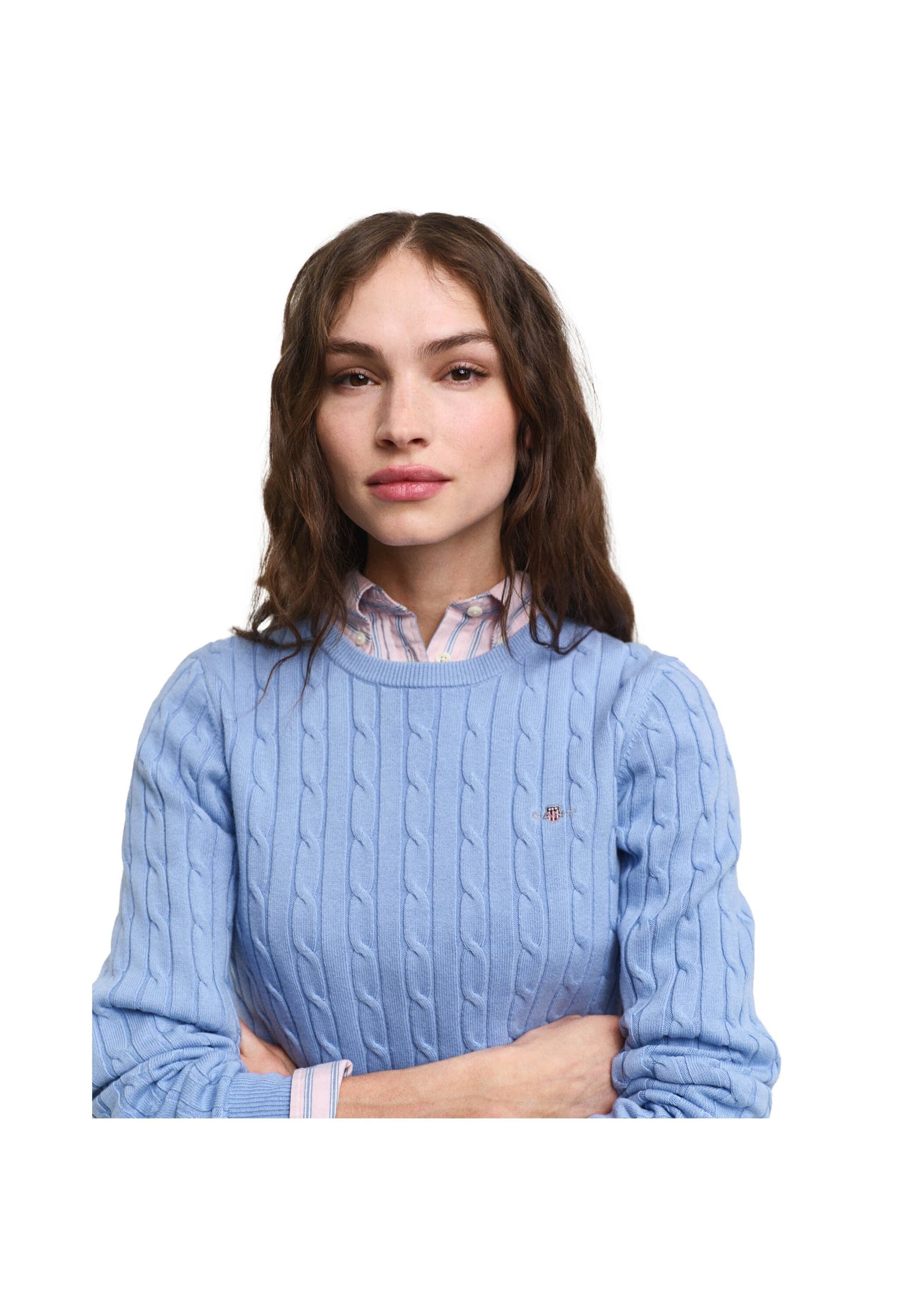 Gant Sweater »Strickpullover STRETCH COTTON CABLE C-NECK«
