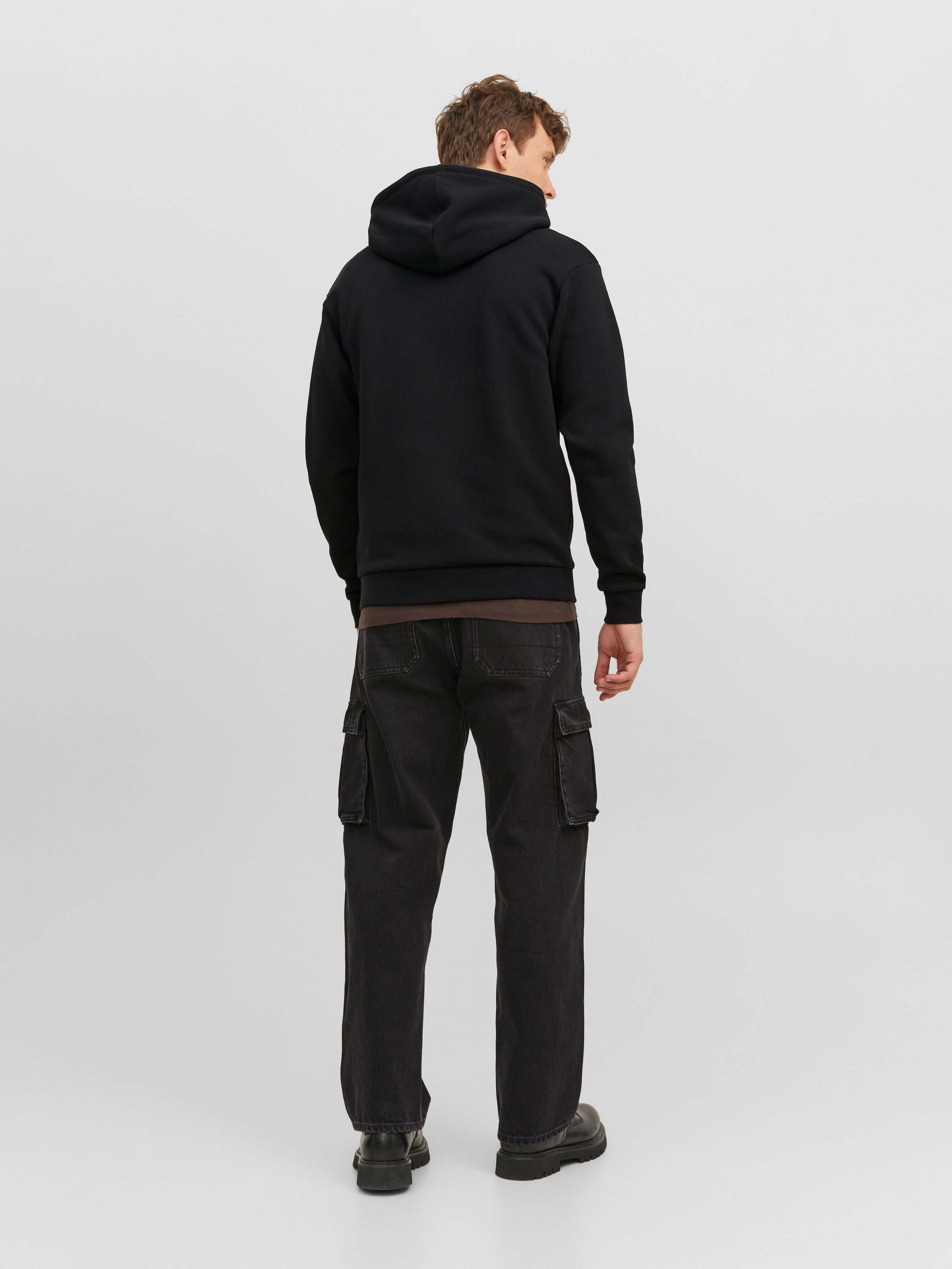 Jack & Jones Kapuzensweatjacke »JJEBRADLEY mit Kapuze, ideal für kalte Jahreszeit« Materialmix, relaxed fit
