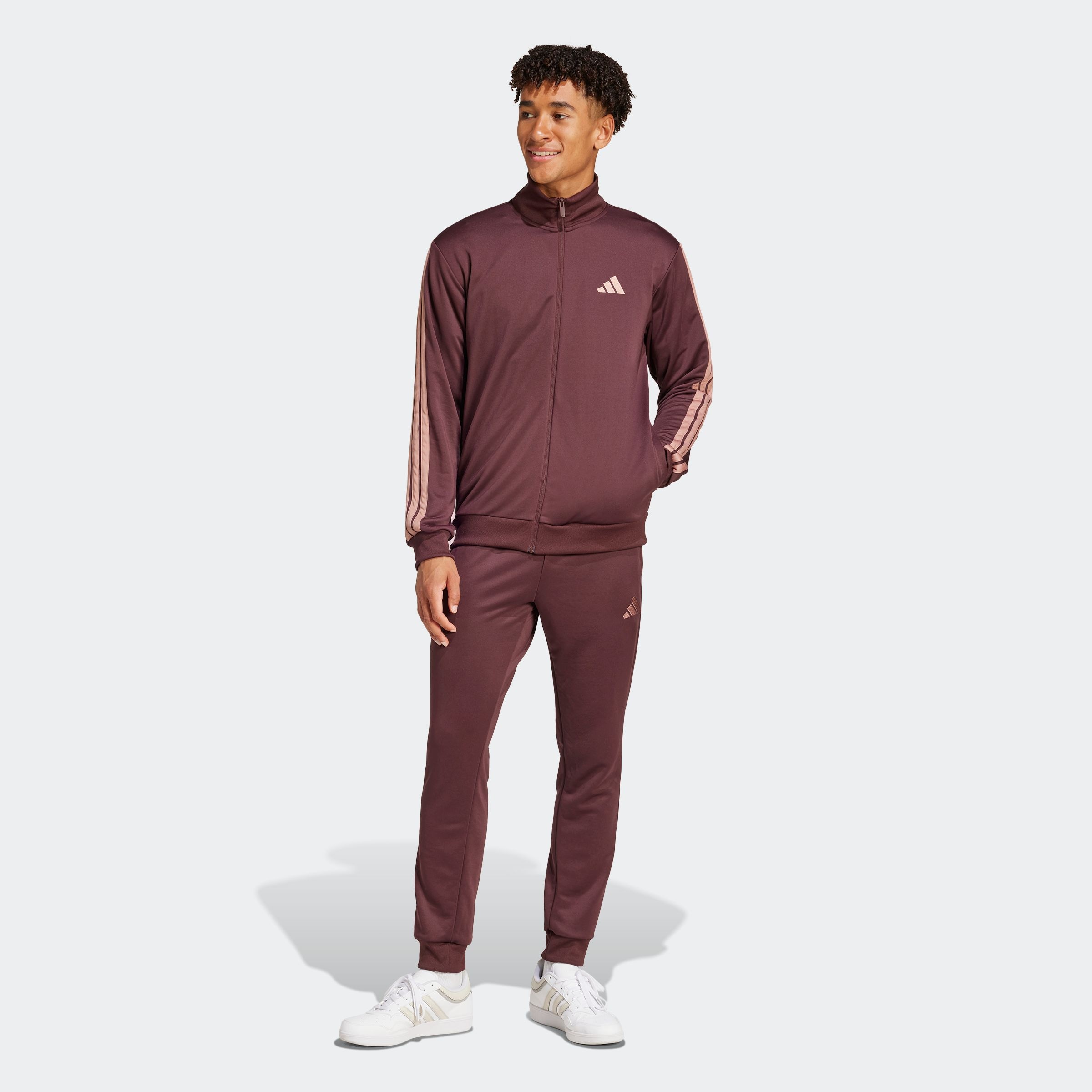 adidas Sportswear Trainingsanzug »M 3S FT TT TS«, (2 tlg.), drei Streifen Tracksuit aus weichem French-Terry-Material