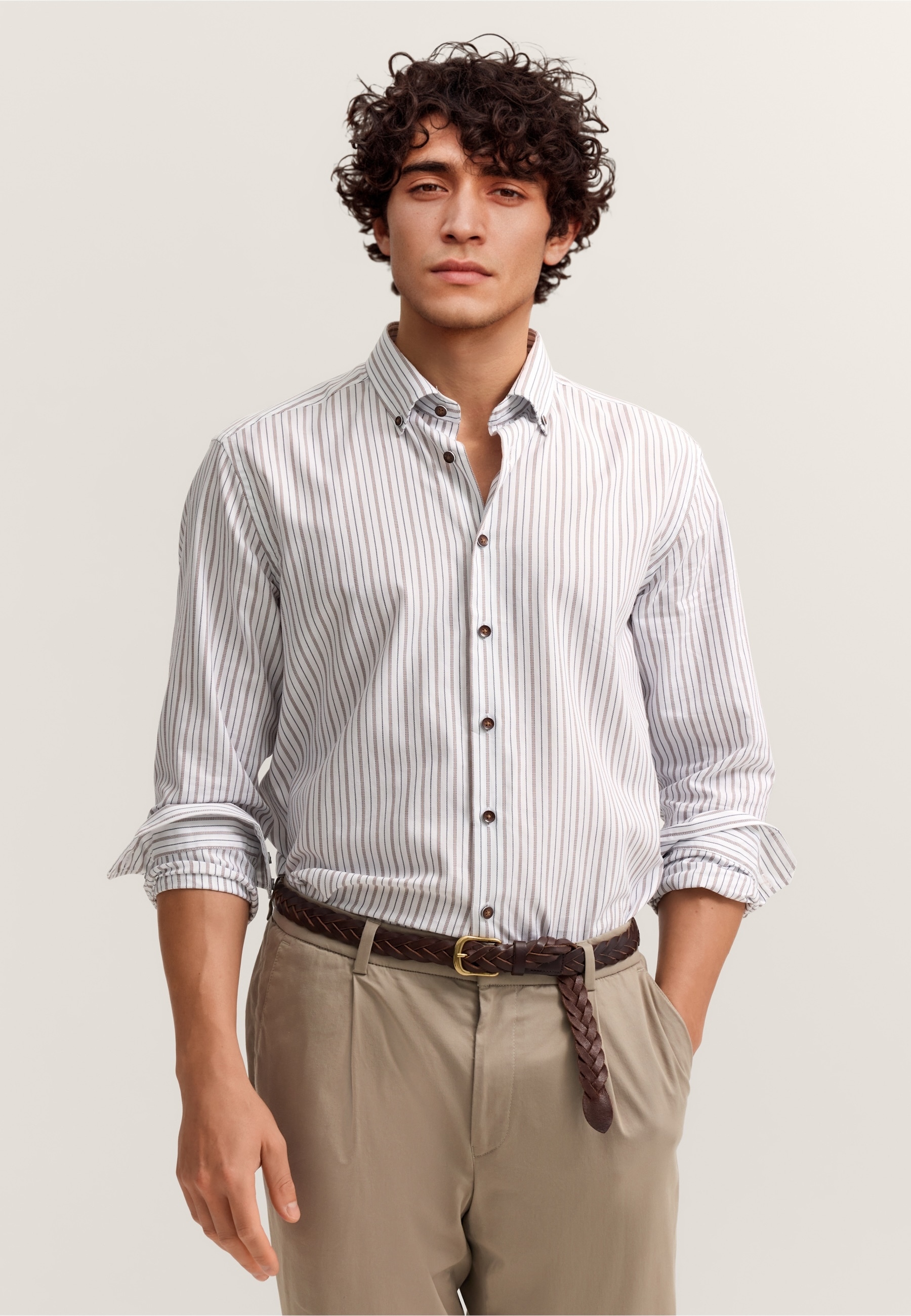 bugatti Streifenhemd »Button-Down-Kragen« im Streifen-Design