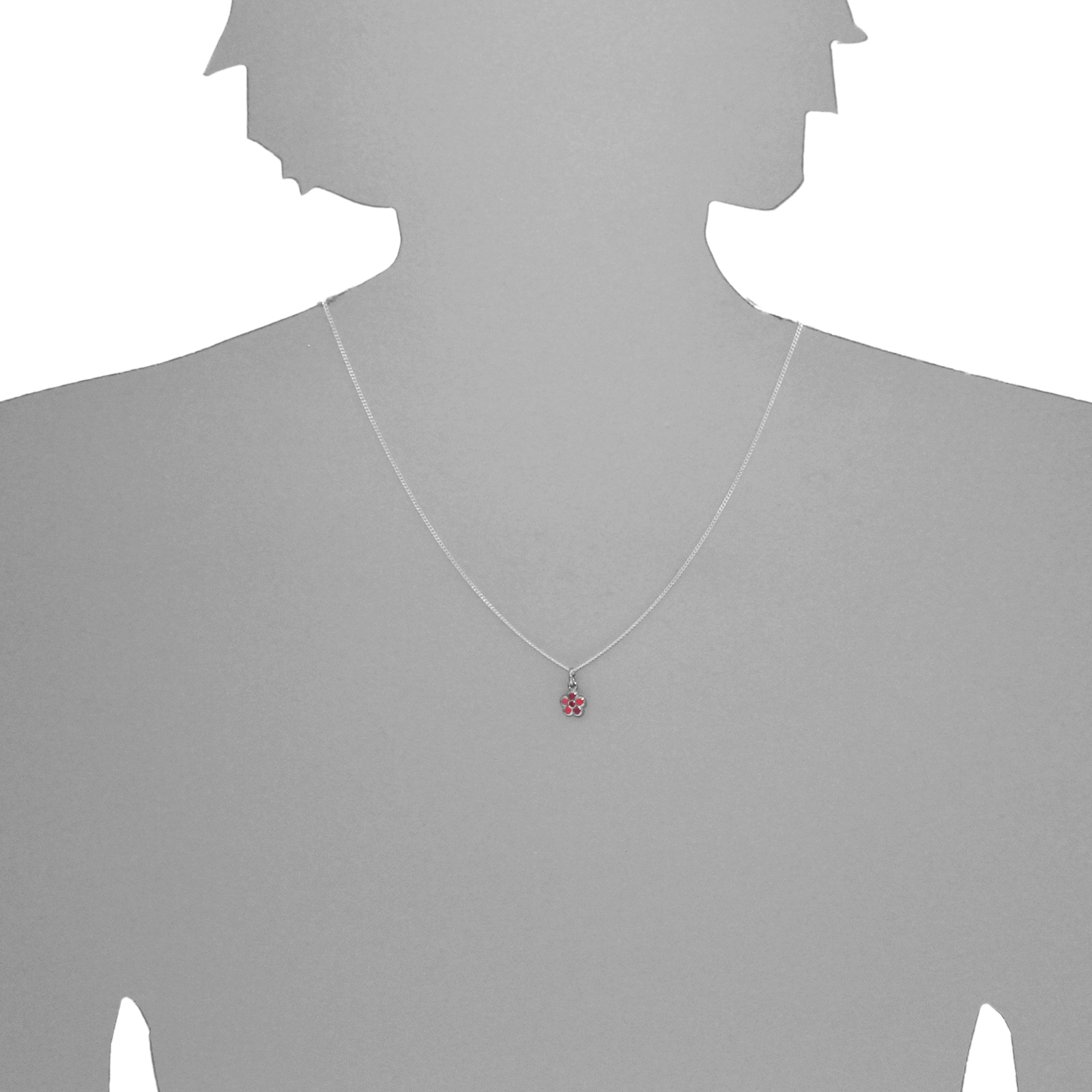 OSTSEE-SCHMUCK Kettenanhänger »- Blume - Silber 925/000 - Glas«