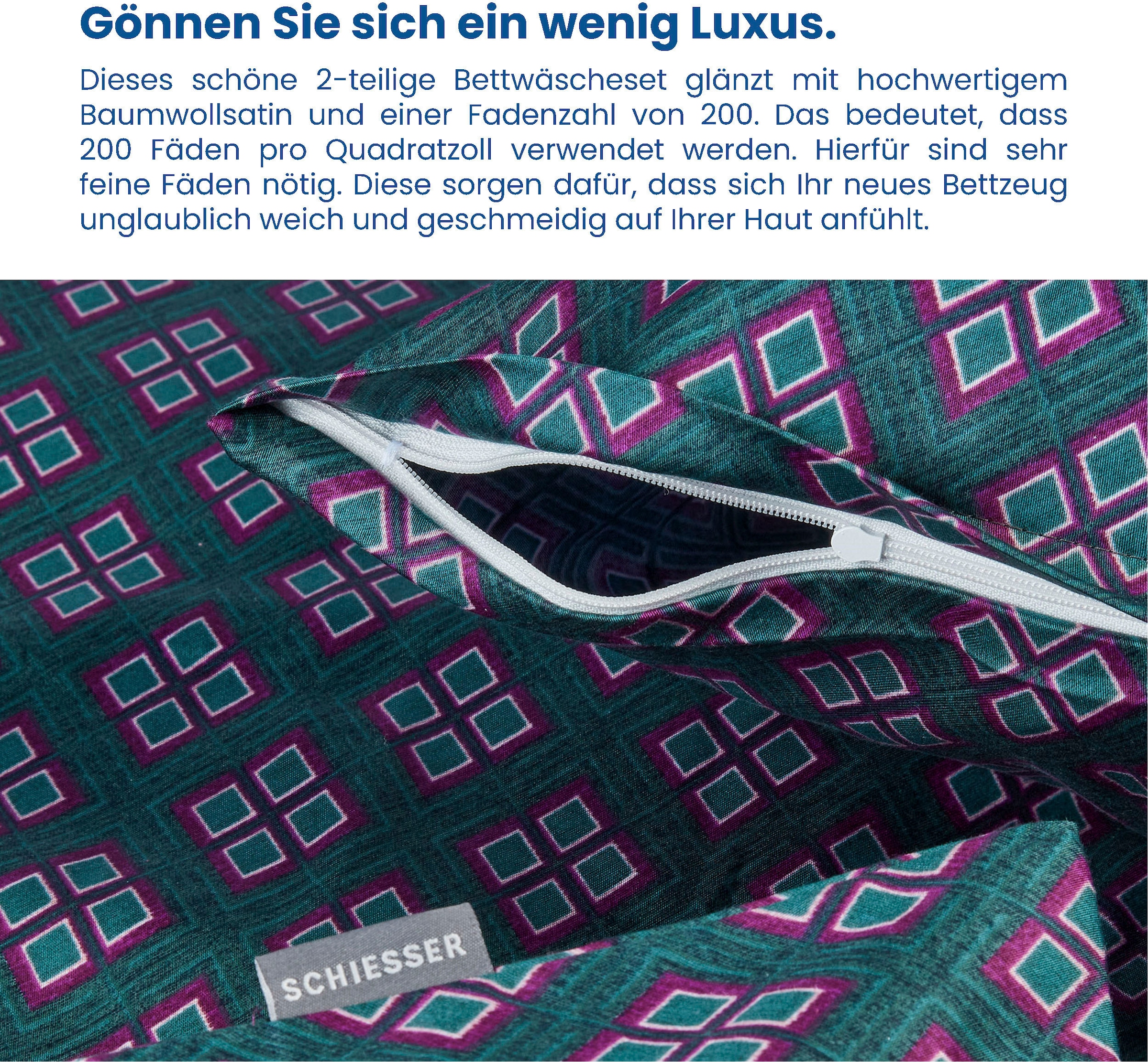 Schiesser Wendebettwäsche »Yosa«, Grafische Muster
