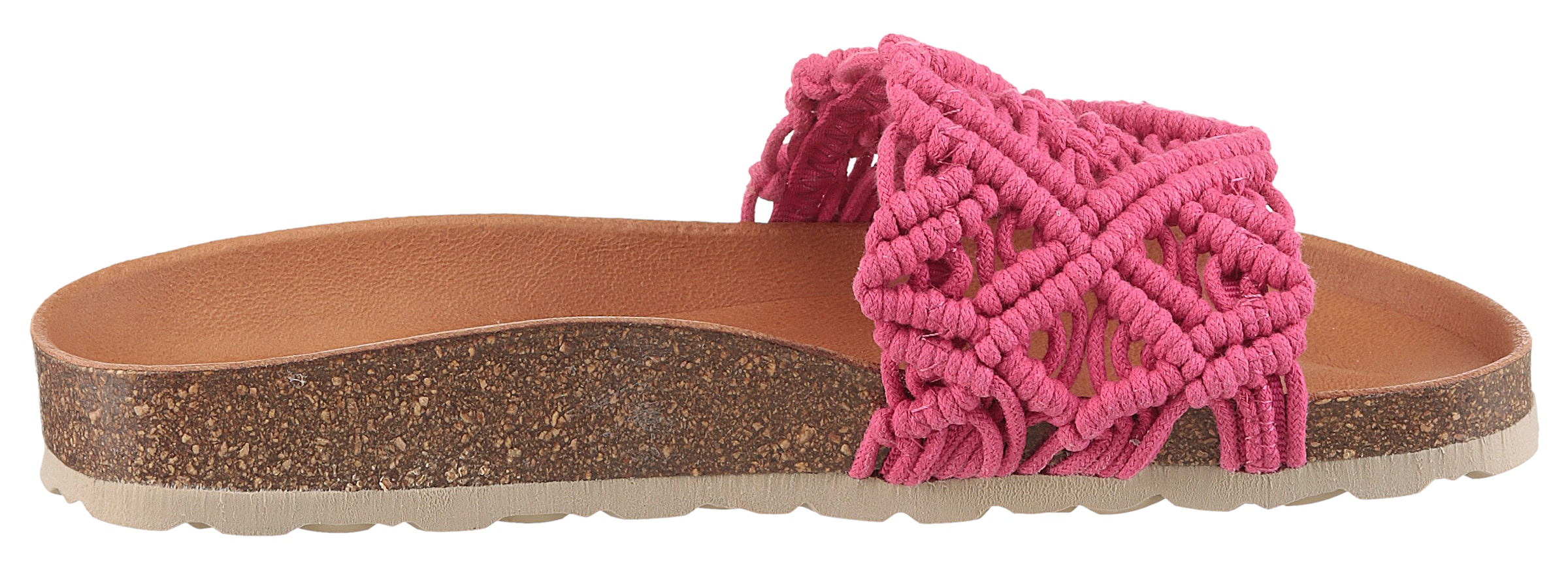 VERBENAS Pantoffel »Raga Knots Digital«, Sommerschuh, Schlappen, Hausschuh in gehäkeltem Look