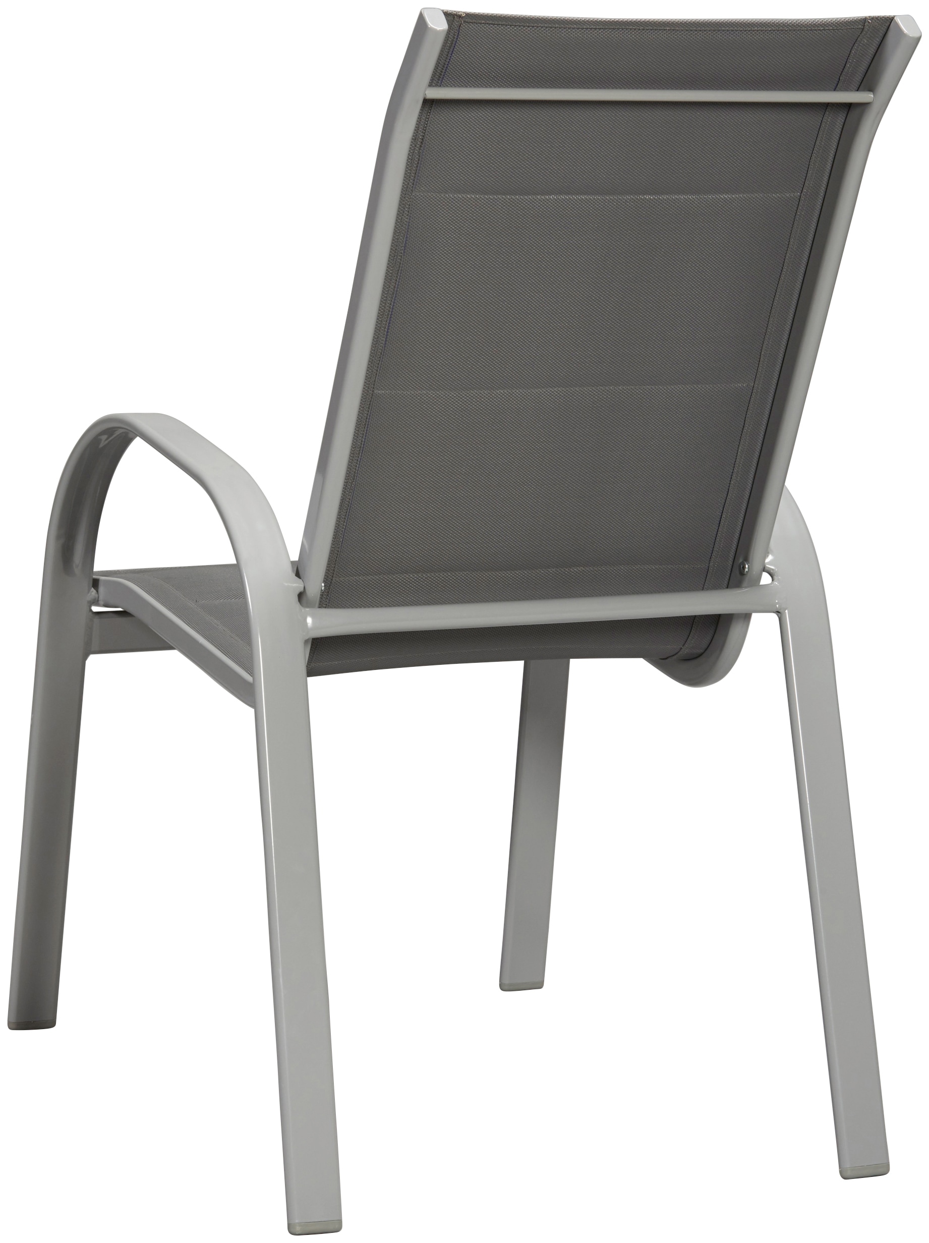 MERXX Garten-Essgruppe »Amalfi Deluxe«, (7 tlg., 6x Stapelsessel (2x verstellbar), 1x Ausziehtisch 150(220)x90 cm), pulverbeschichtetes Aluminium, aus 100% Polyester, für 6 Personen