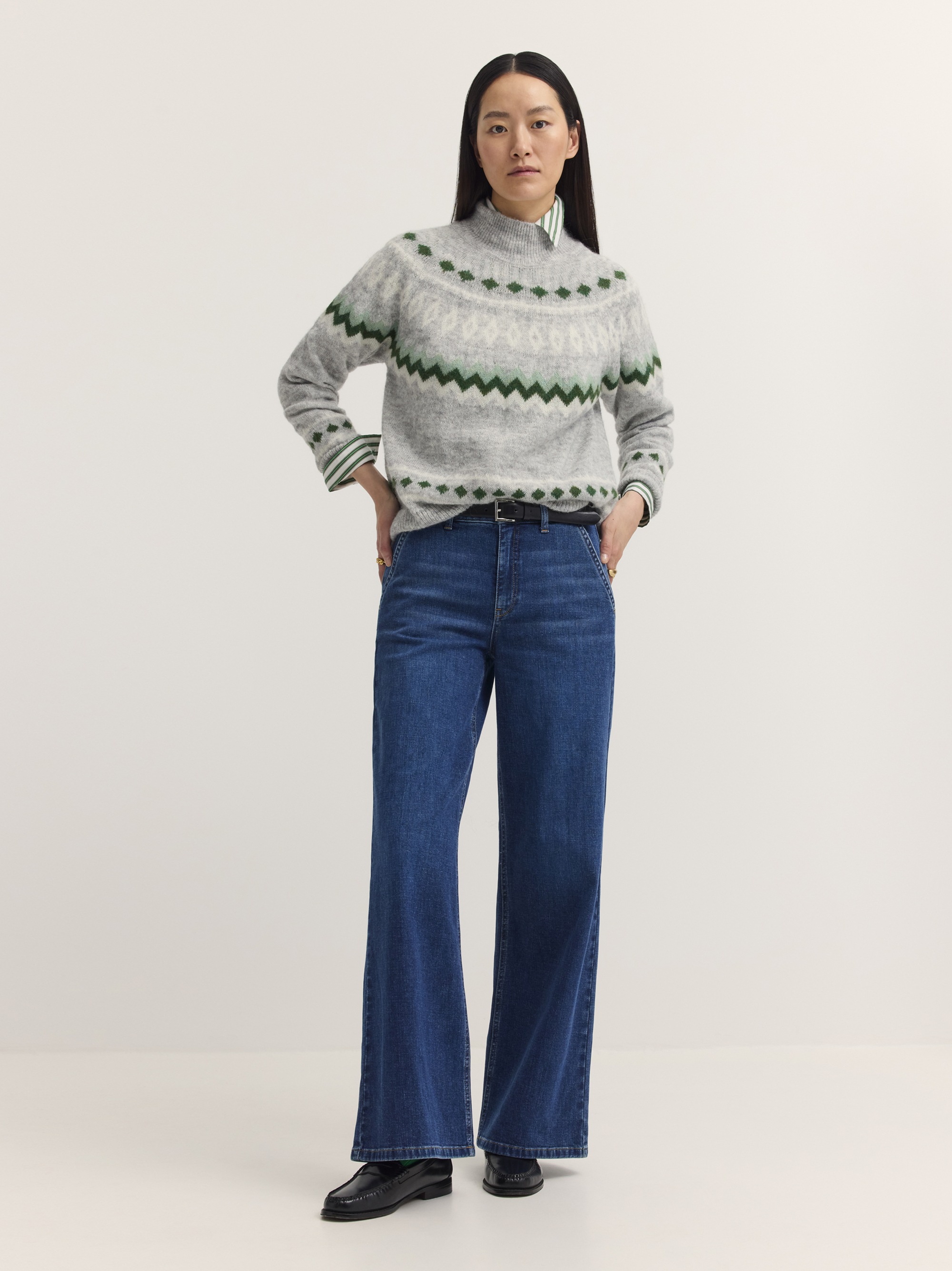 bugatti Rollkragenpullover »Regular Fit« Regular Fit Alpaka Norwegermuster