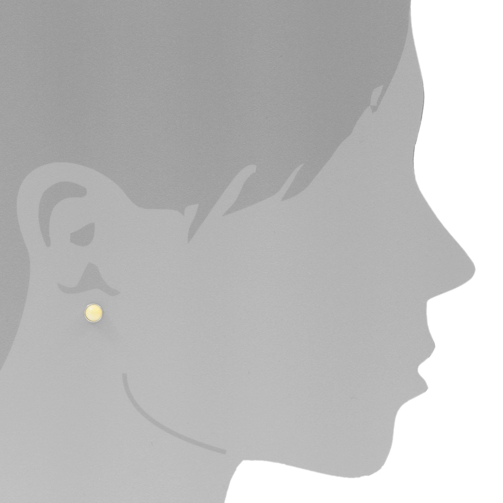 OSTSEE-SCHMUCK Paar Ohrstecker »- Classic 6 mm - Silber 925/000 - Bernstein«