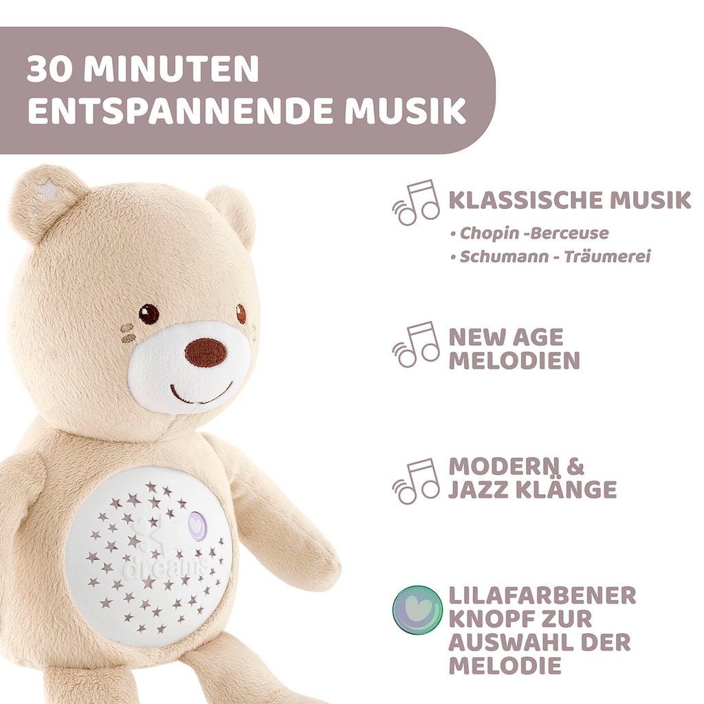 Chicco Kuscheltier »First Dreams Baby Bear, Beige«