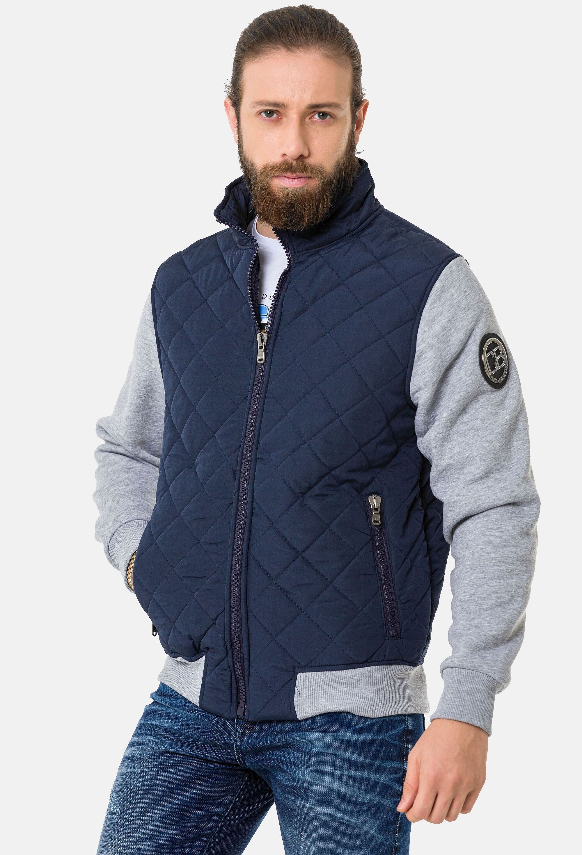 Cipo & Baxx Winterjacke »Cipo & Baxx Jacke« ohne Kapuze mit Sweatärmeln