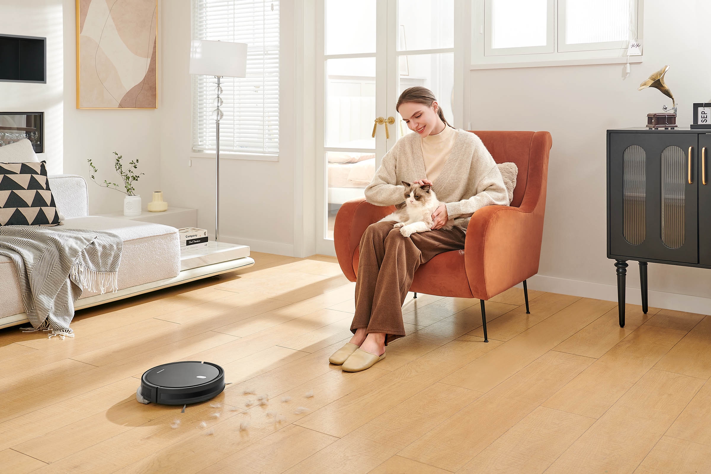 Xiaomi Saugroboter »mit Wischfunktion Xiaomi Robot Vacuum E5 (schwarz)« Benutzerfreundlicher und bequemer Betrieb