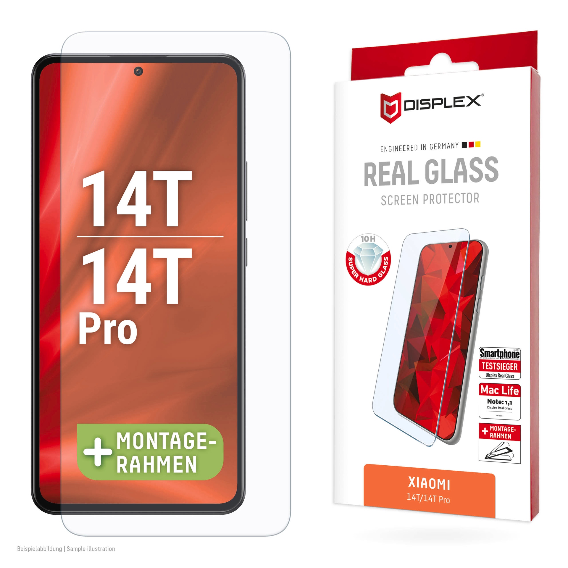 Displex Displayschutzglas »Real Glass« Displayschutzfolie, Schutzfolie, Bildschirmschutz, kratz- & stoßfest in farblos