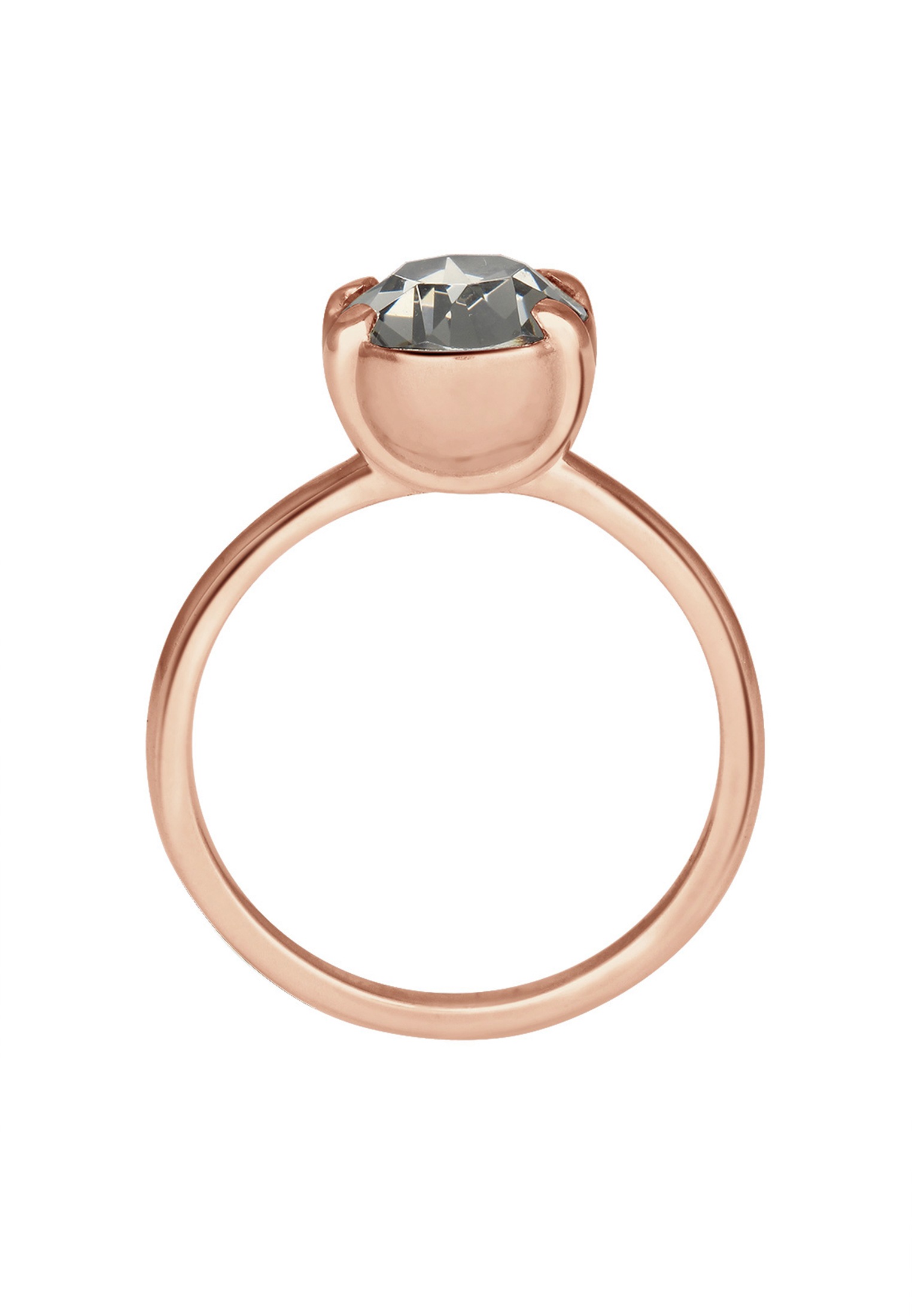 Elli Silberring »Ring Solitär Kristalle 925 Silber vergoldet«