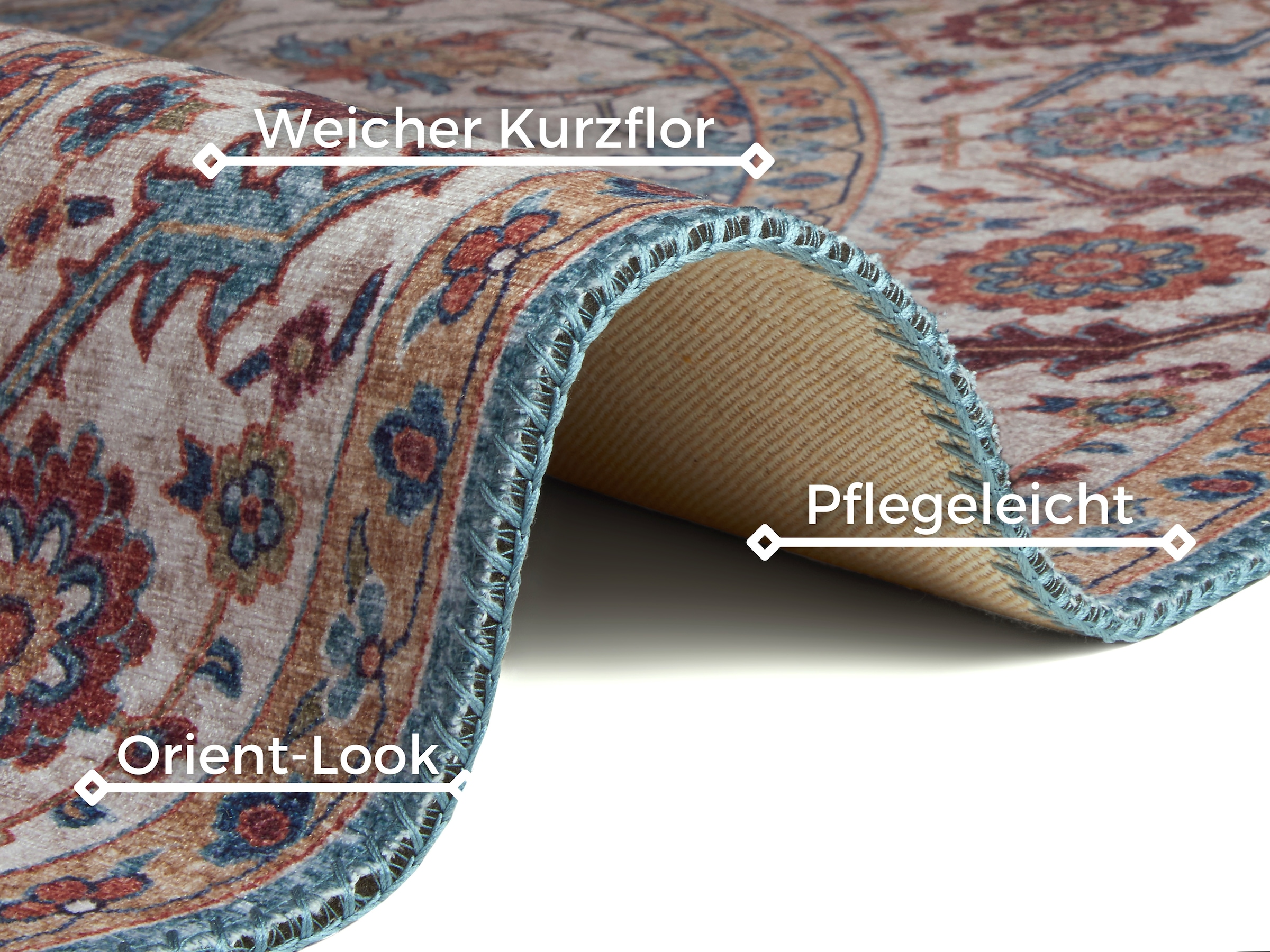 HANSE Home Teppich »Anthea« rund 5 mm Höhe Orientalisch, Orient, Vintage, Wohnzimmer, Schlafzimmer, Esszimmer