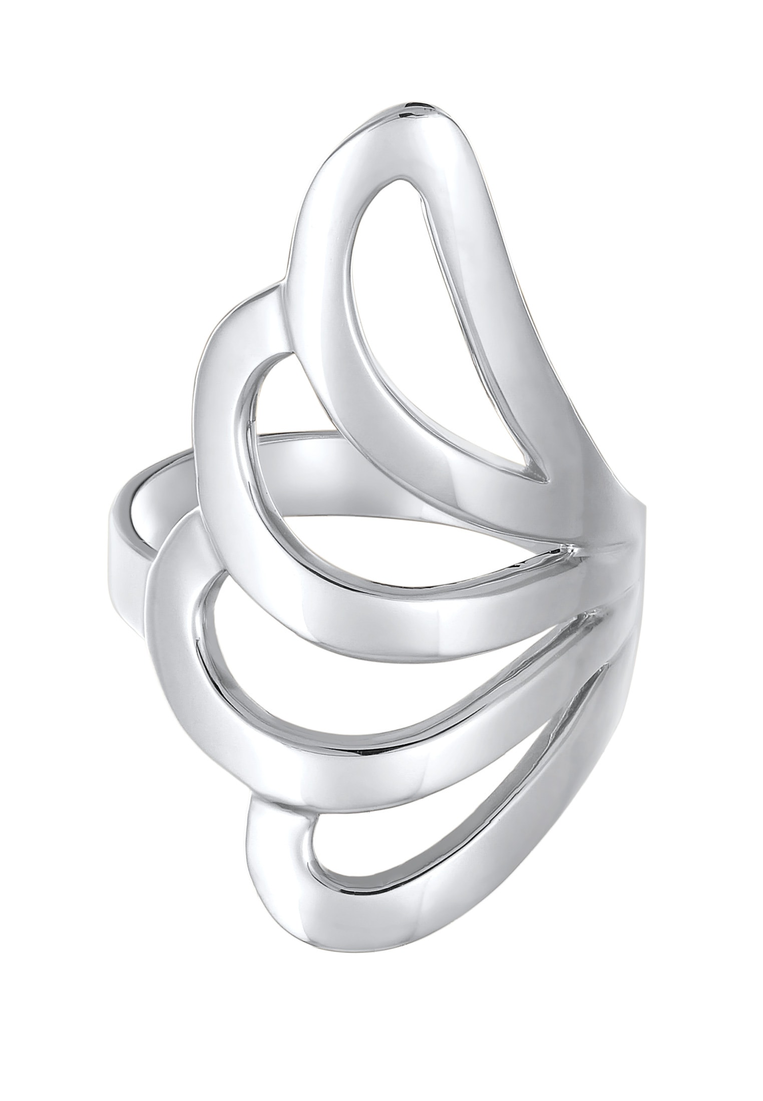 Nenalina Silberring »Ring Basic Wellen Geschwungen Schlicht 925 Silber«