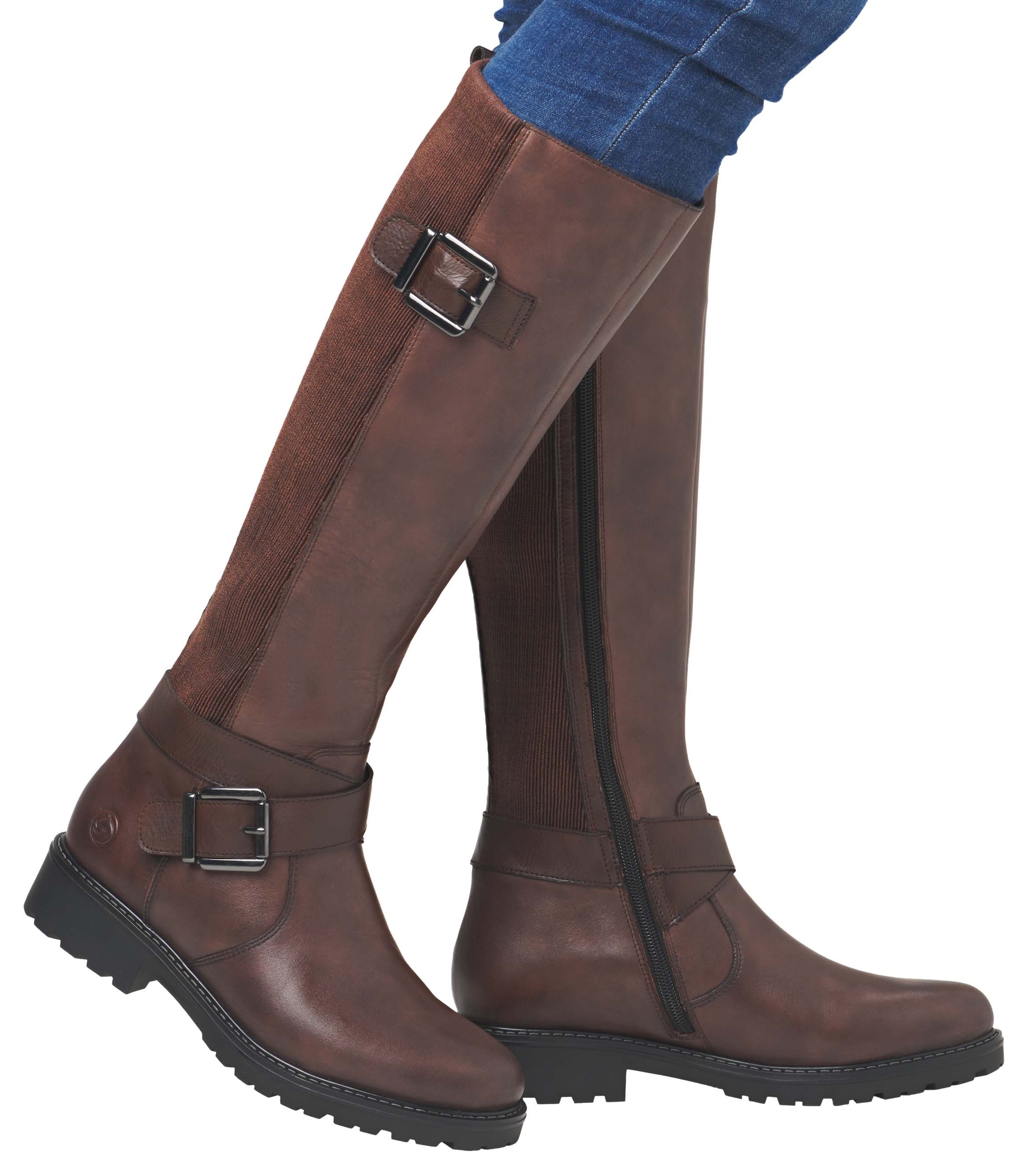 Remonte Stiefel »Liz Hurley-Collection«, Blockabsatz, Herbstmode, Langschaftstiefel mit Innenreißverschluss