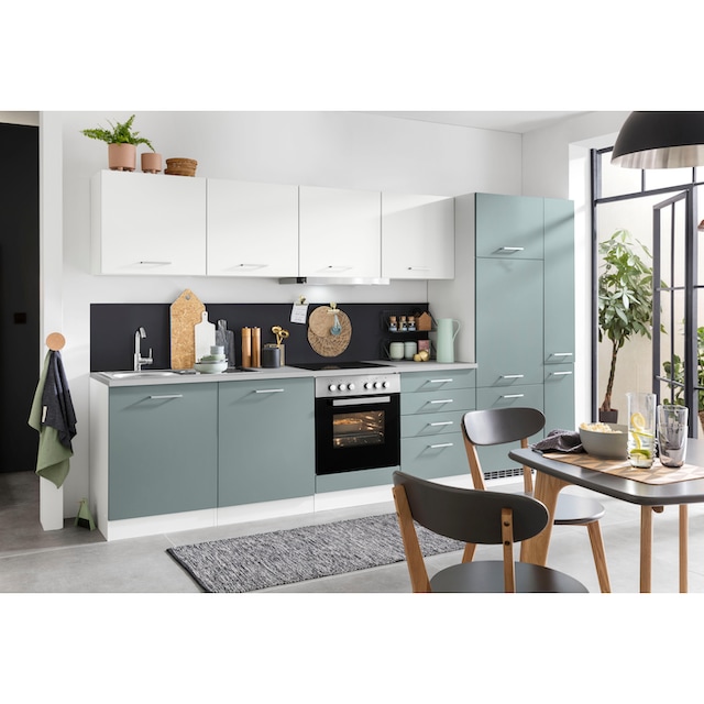 HELD MÖBEL Küchenzeile »Visby«, mit E-Geräten, Breite 330 cm für  Kühlschrank im OTTO Online Shop