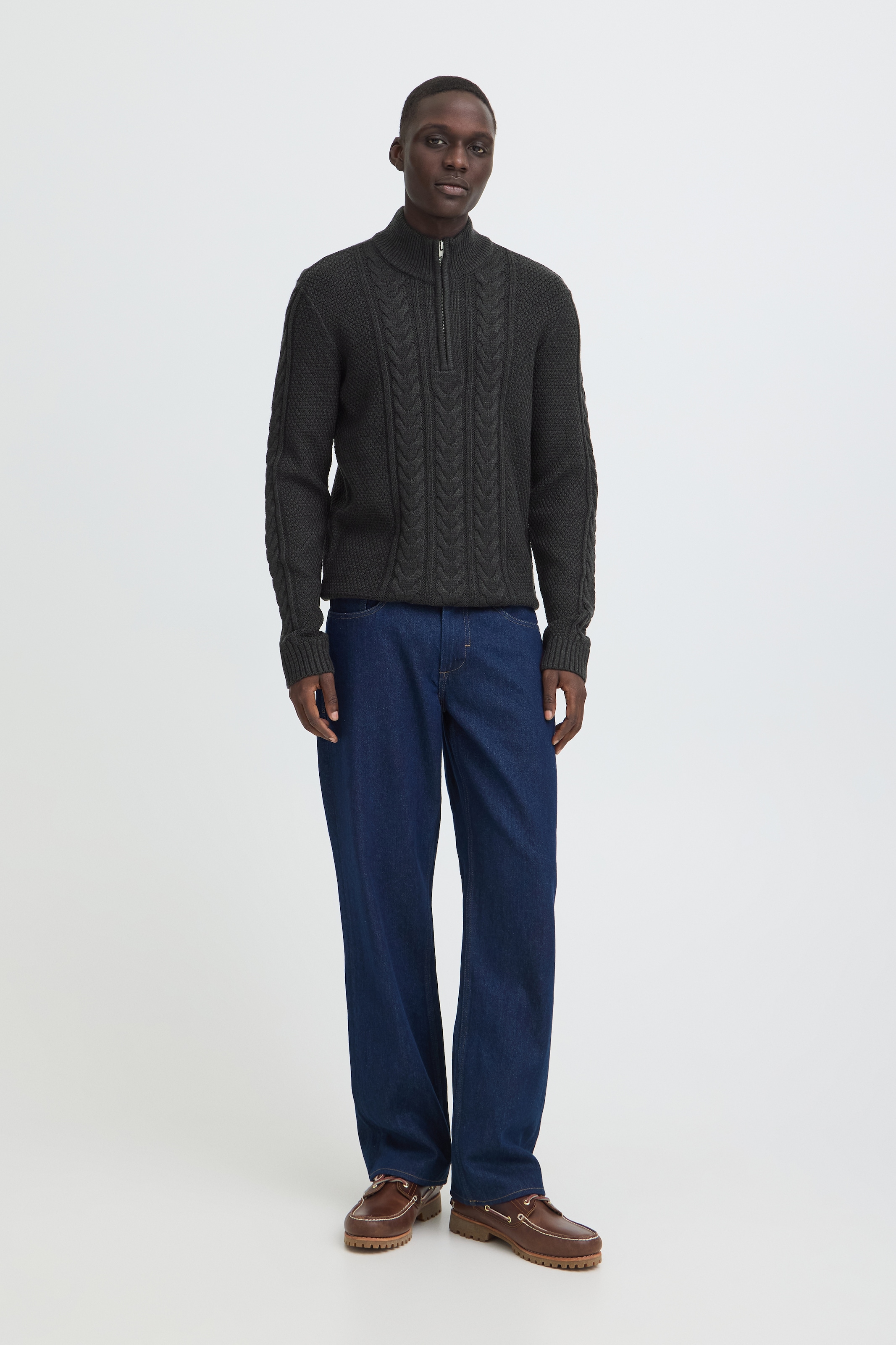 Blend Stehkragenpullover »BHBASIM HALF ZIPP« Baumwollmischung, regular fit