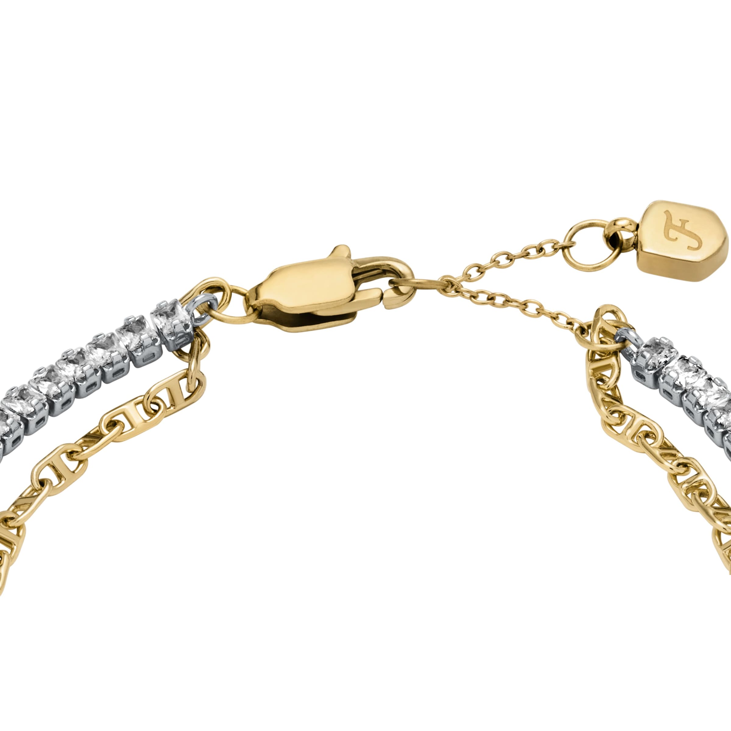 Fossil Tennisarmband »Schmuck Geschenk Metall HERITAGE« mit Zirkonia (synth.)
