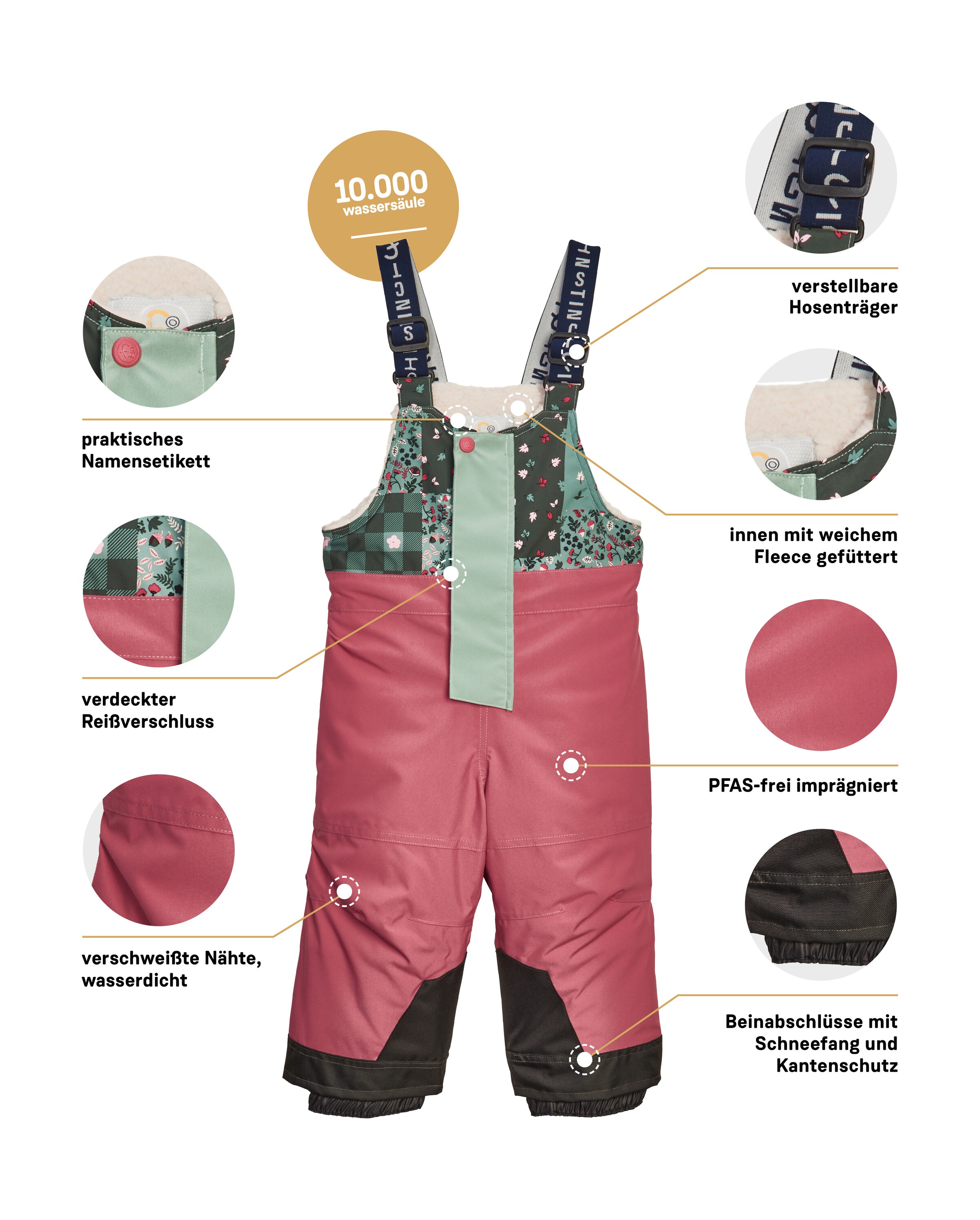 first instinct by killtec Skihose »FISW 44 MNS SKI PNTS«, Wasser- und winddichte Schneehose mit verstellbaren Trägern