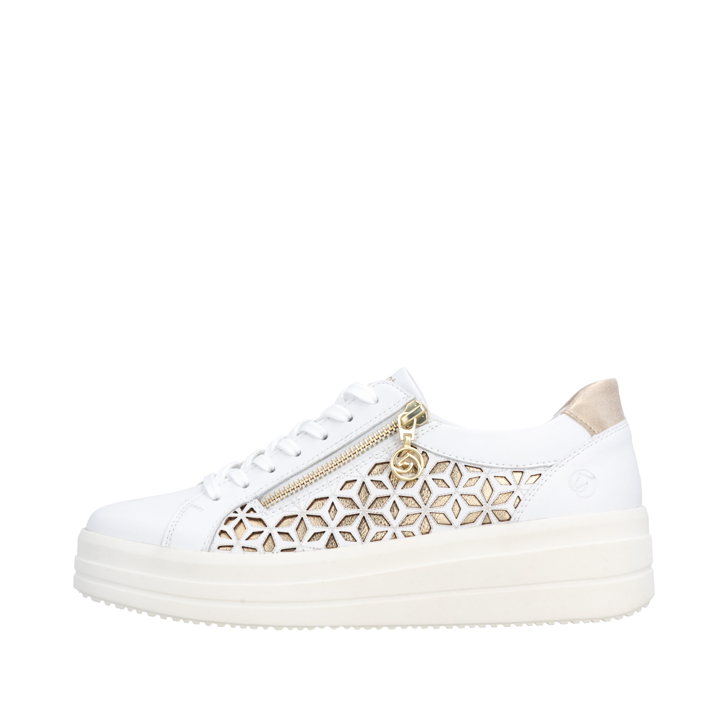 Remonte Plateausneaker  Halbschuh, Schnürschuh mit Perforation und seitlichem Reißverschluss