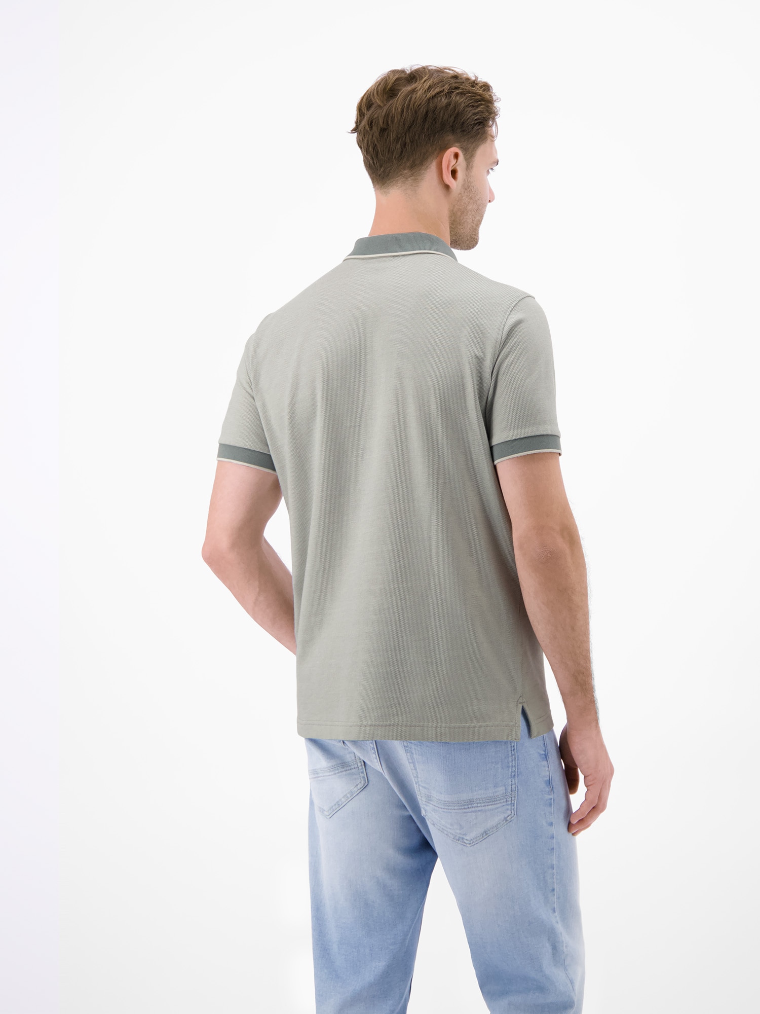 LERROS Poloshirt »Poloshirt in 2-Tone-Optik«