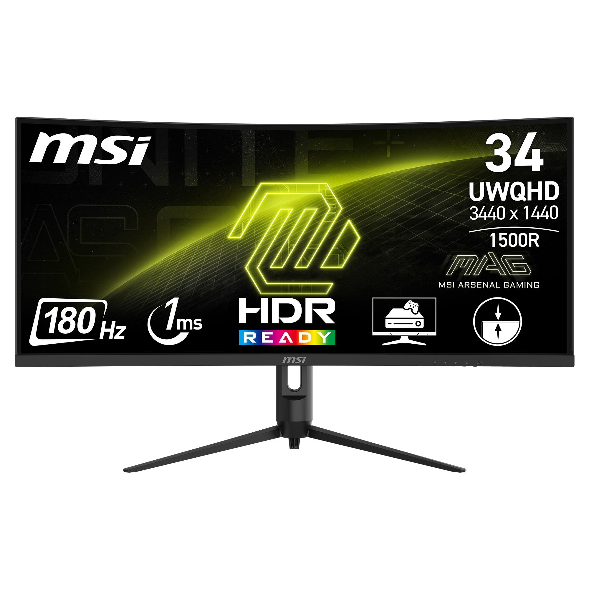 MSI Curved-Gaming-Monitor »MAG 342CQR E2«, 86 cm/34 Zoll, 3440 x 1440 px, UWQHD, 1 ms...