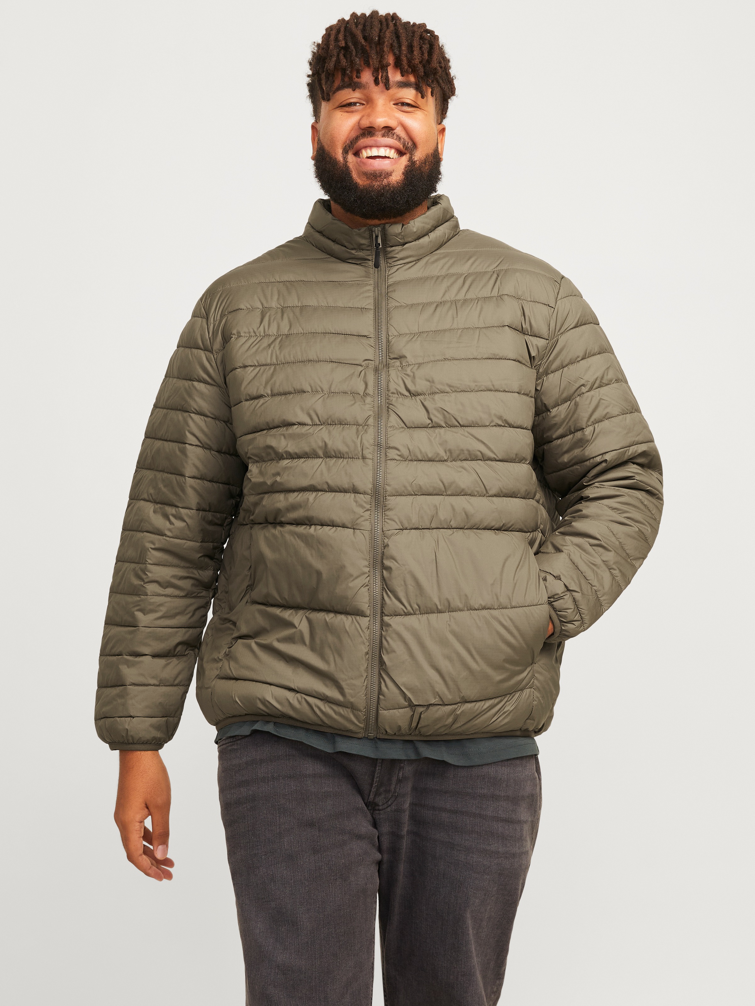 Jack & Jones PlusSize Outdoorjacke »JJESTATE PACKABLE PUFFER COLLAR NOOS PLS«, ohne Kapuze