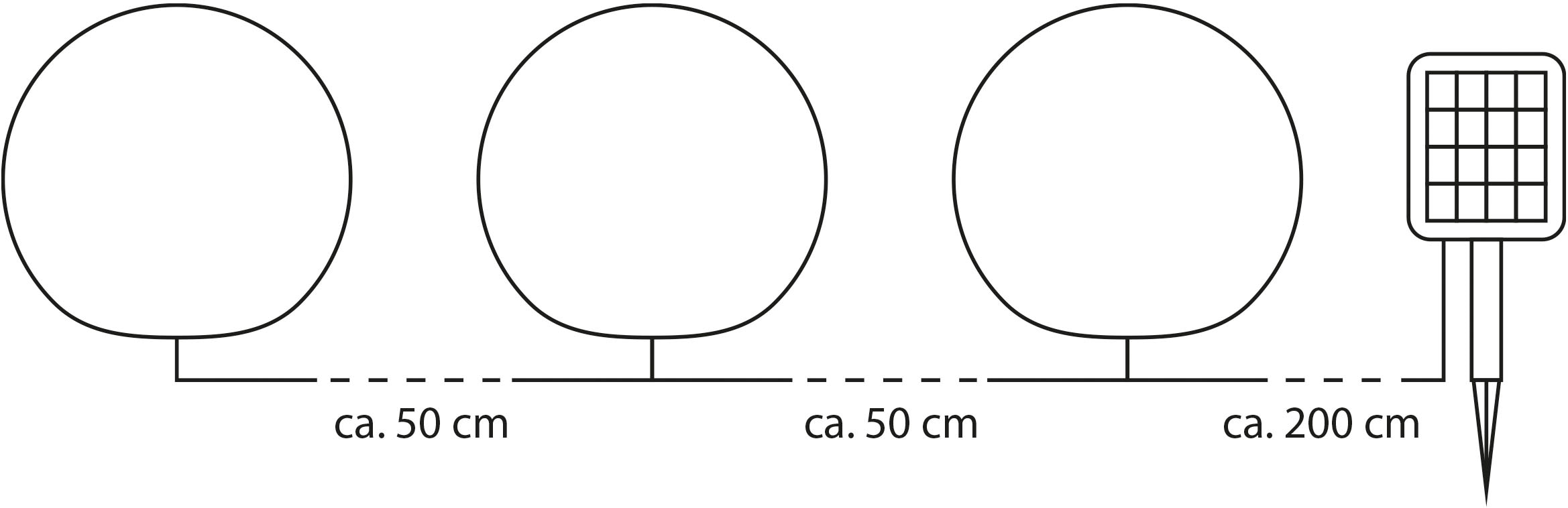 OTTO home LED Solarleuchte »Ollira, LED-Solar Kugelleuchten, 3er Set« LED-Modul 3 Stk. Warmweiß mit Erdspießen