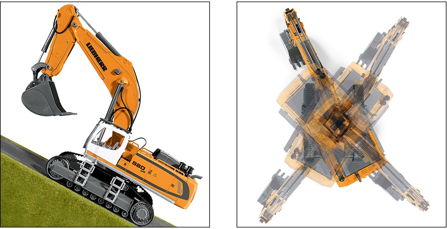 Siku RC-Bagger »SIKU Control, Liebherr R980 SME (6740)«, mit LED-Lichtern