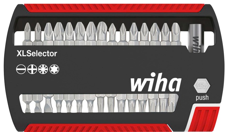 Wiha Werkzeugset »Bit Set XLSelector Standard (29417)«, 32-tlg., 25 mm gemischt, 1/4 C6,3
