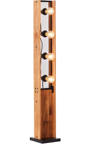 Brilliant Leuchten Stehlampe »Calandra«, E27, 1 St., 4 x E27, 42W, schwarz/holzfarbend kaufen