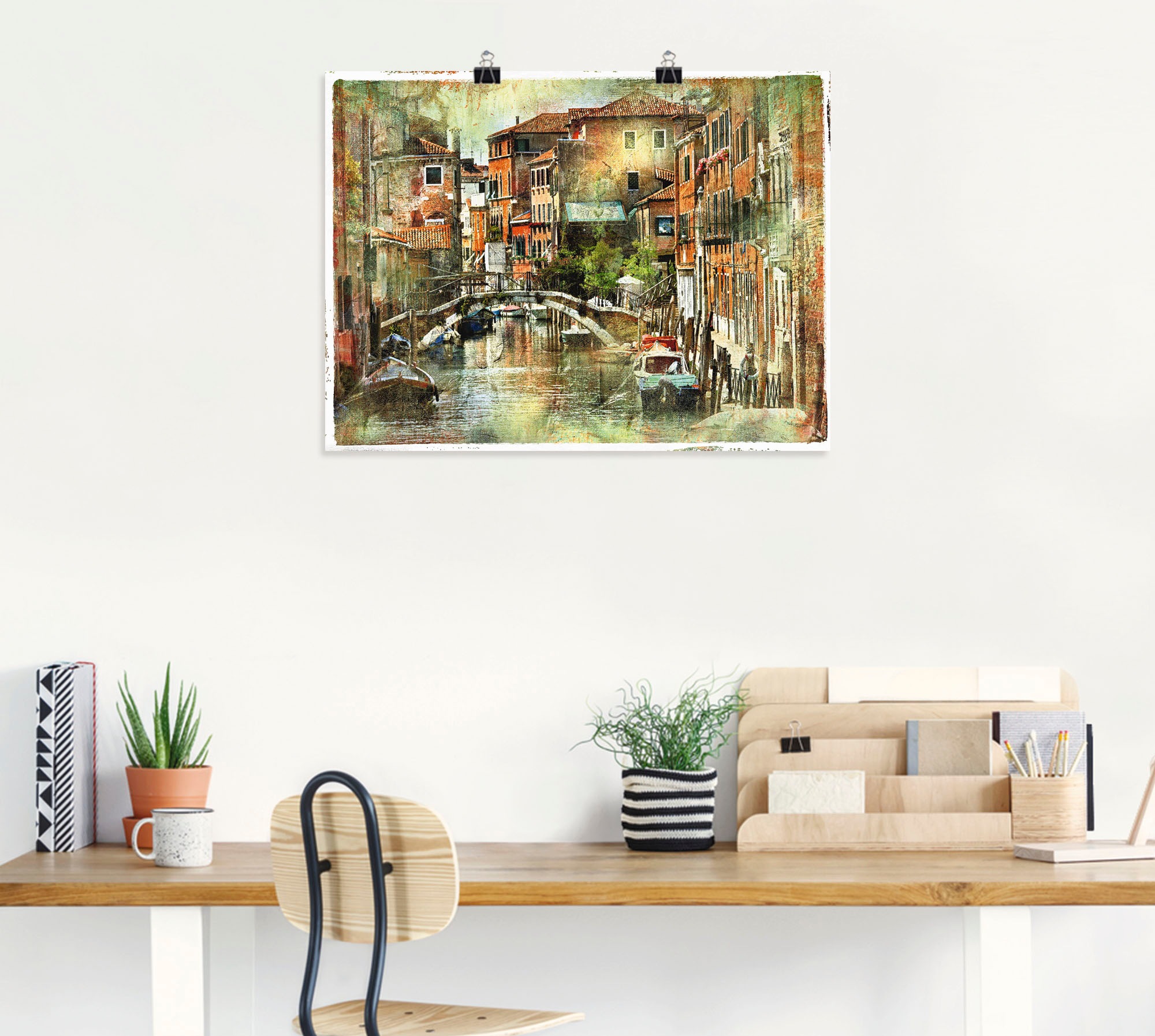 Artland Wandbild »Kanal in Venedig«, Italien, (1 St.), als Leinwandbild, Poster, Wandaufkleber in verschied. Größen