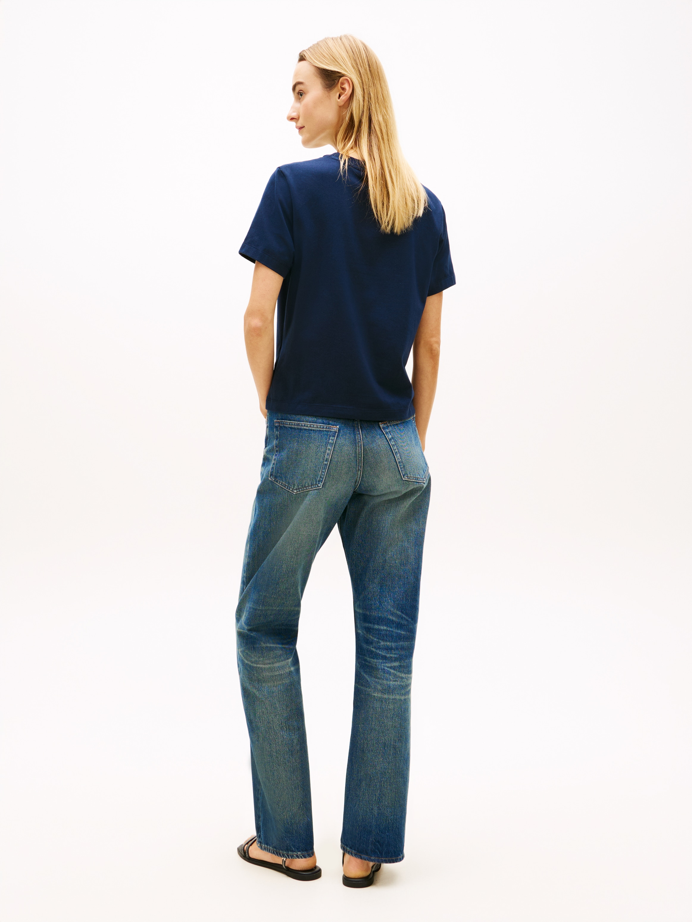 Tommy Hilfiger Kurzarmshirt »TH SCRIPT REGULAR C-NECK SHORT SLEEVE TEE«
