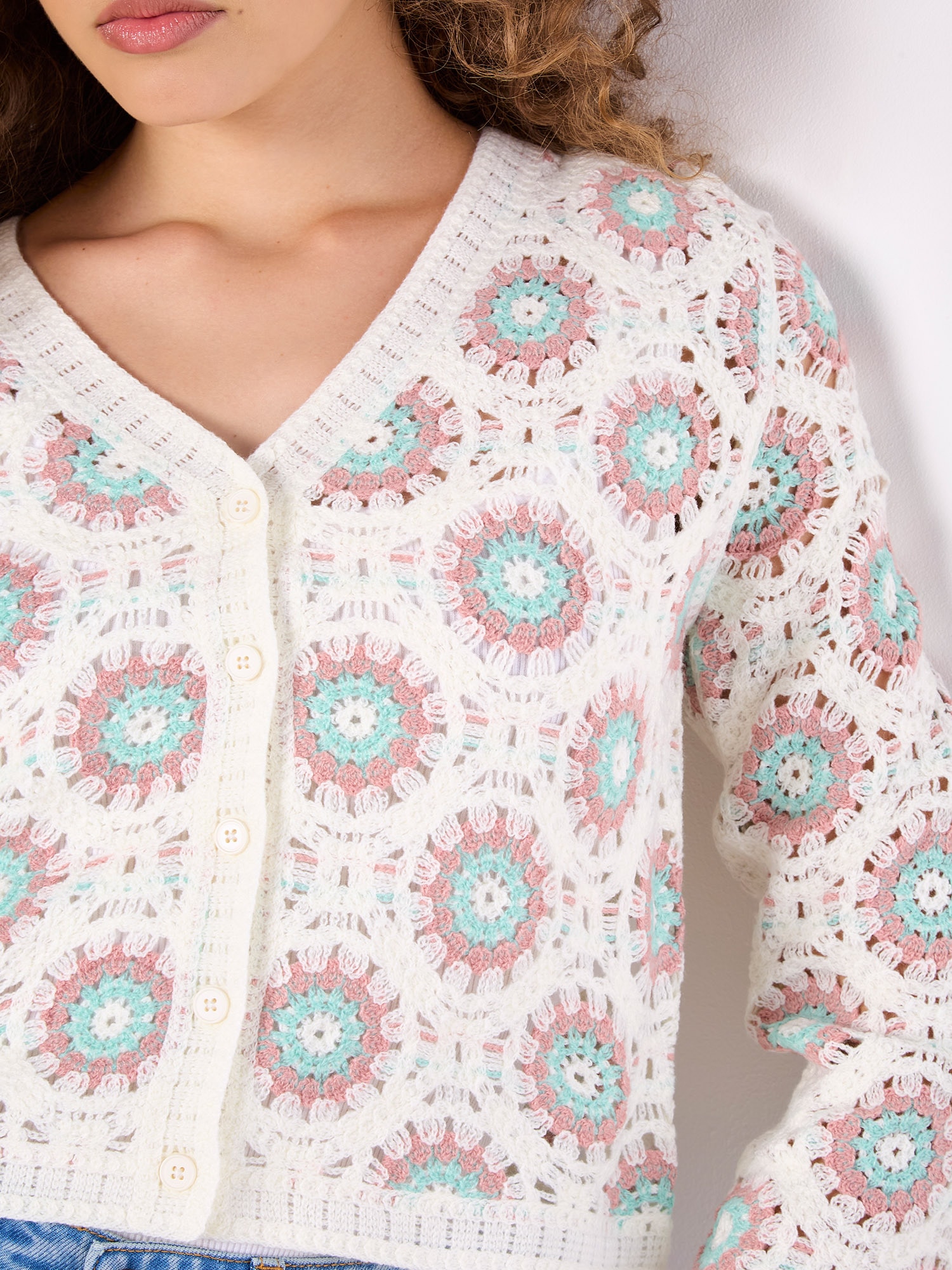 Apricot Cardigan »Strickjacke« mit tollem Häkeldesign