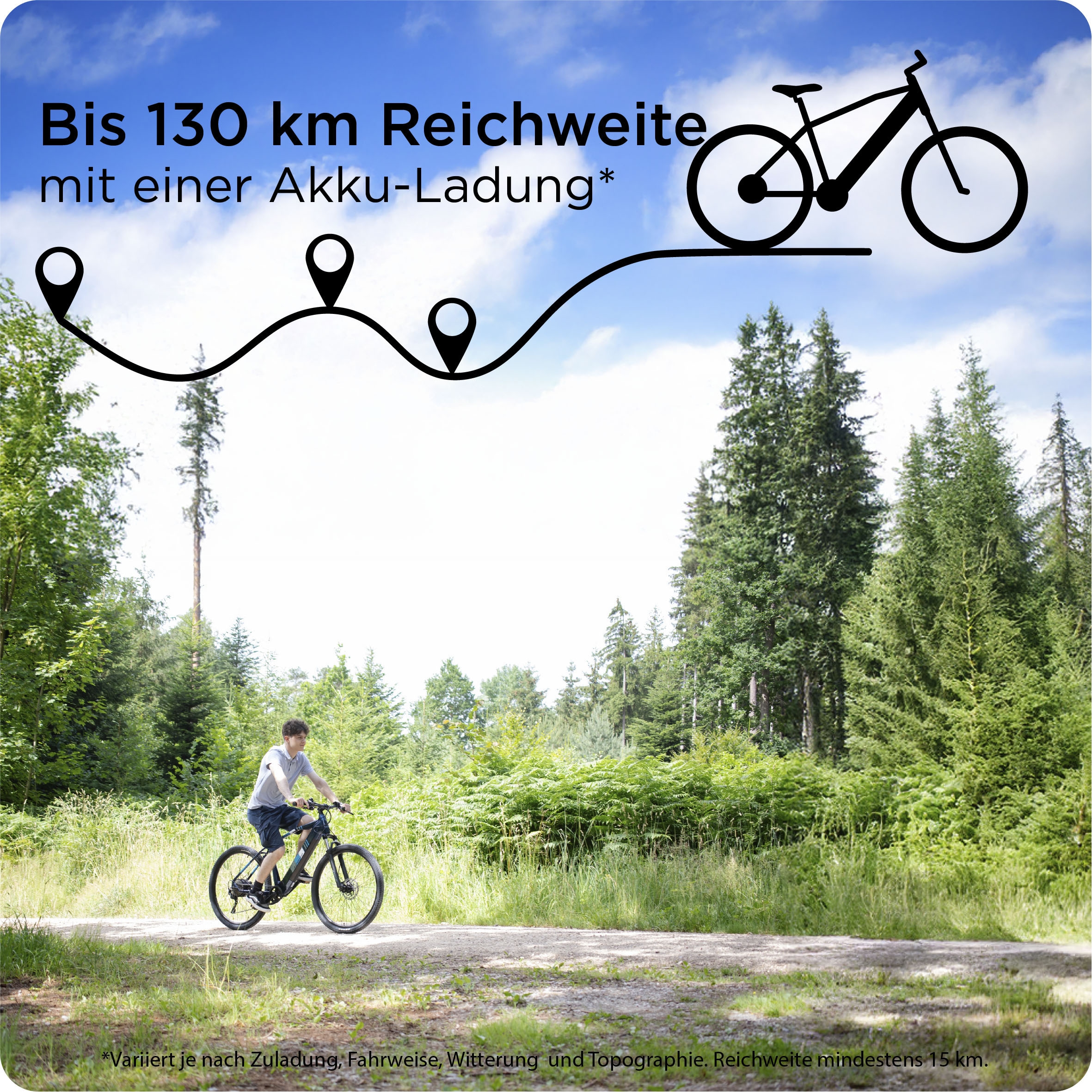 Zündapp E-Bike »Z808«, 10 Gang, Heckmotor 250 W, Pedelec, Elektrofahrrad für Damen u. Herren, MTB