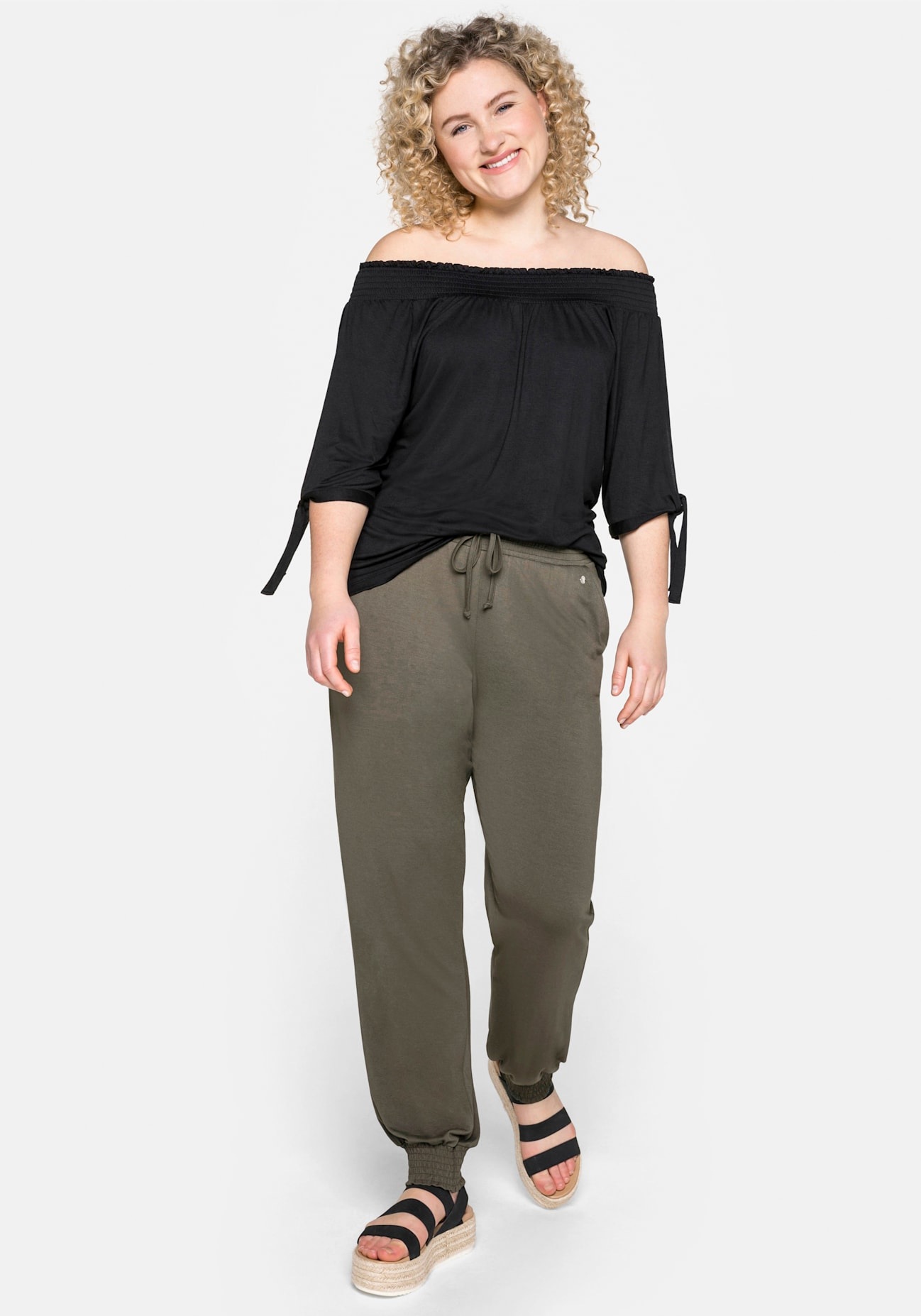 Sheego Carmenshirt »T-Shirt«, (1 tlg.)