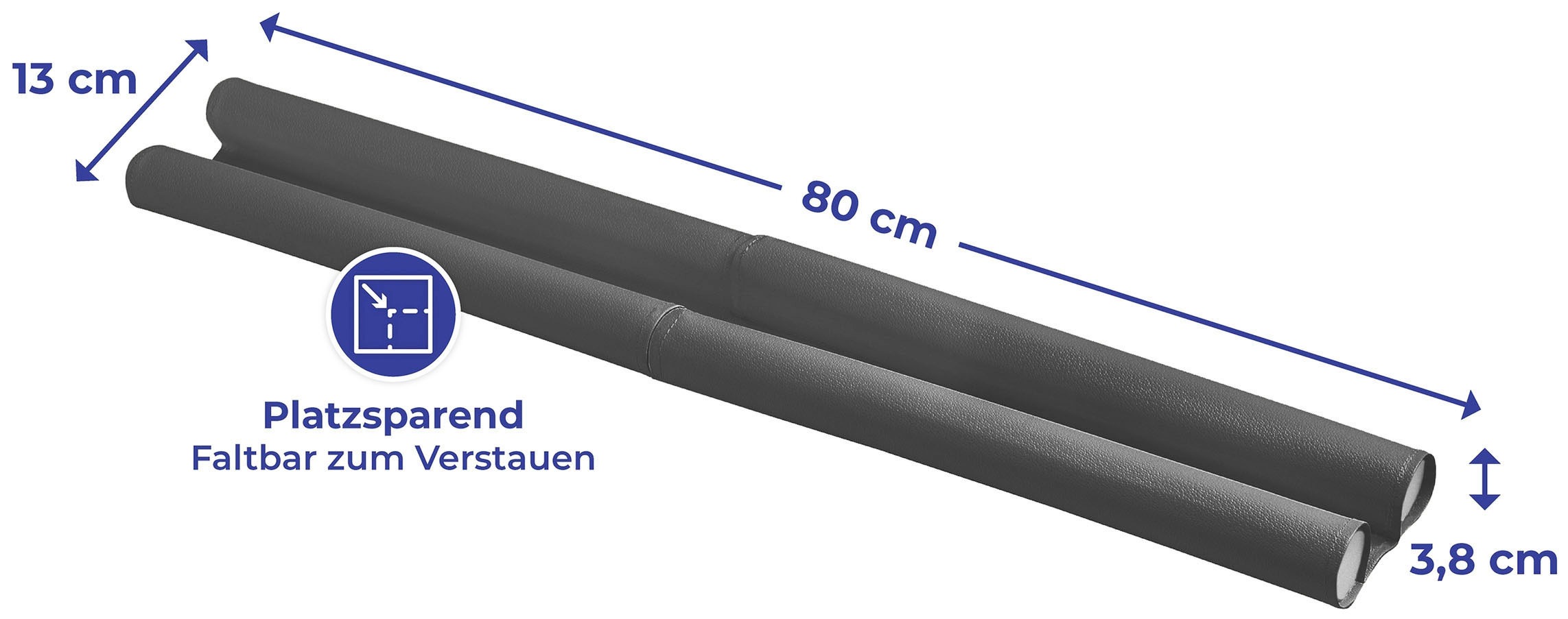 Maximex Zugluftstopper, schwarz, faltbar