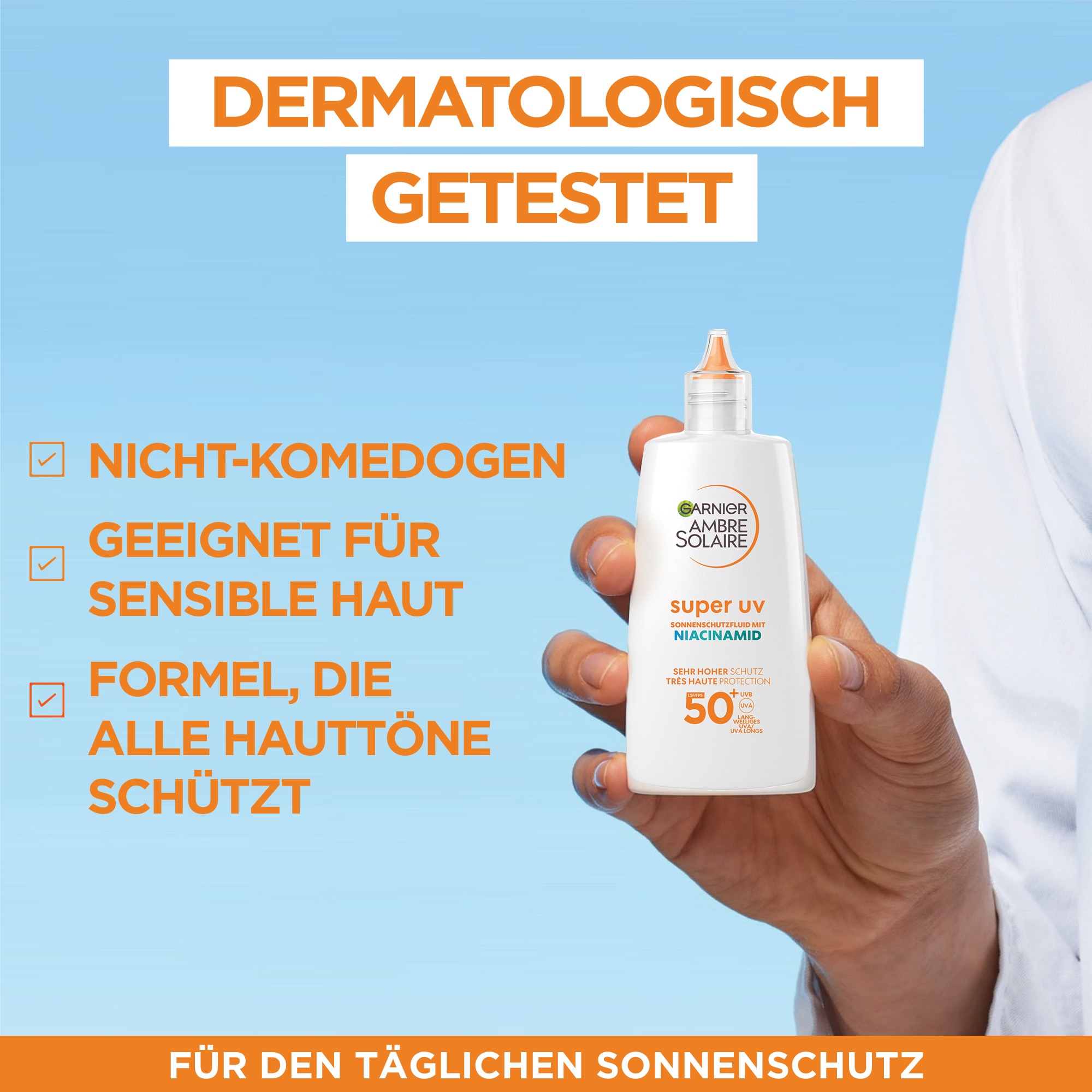 GARNIER Sonnenschutzfluid »Garnier Sonnenschutzfluid Vitamin C LSF 50+«, mit Vitamin C