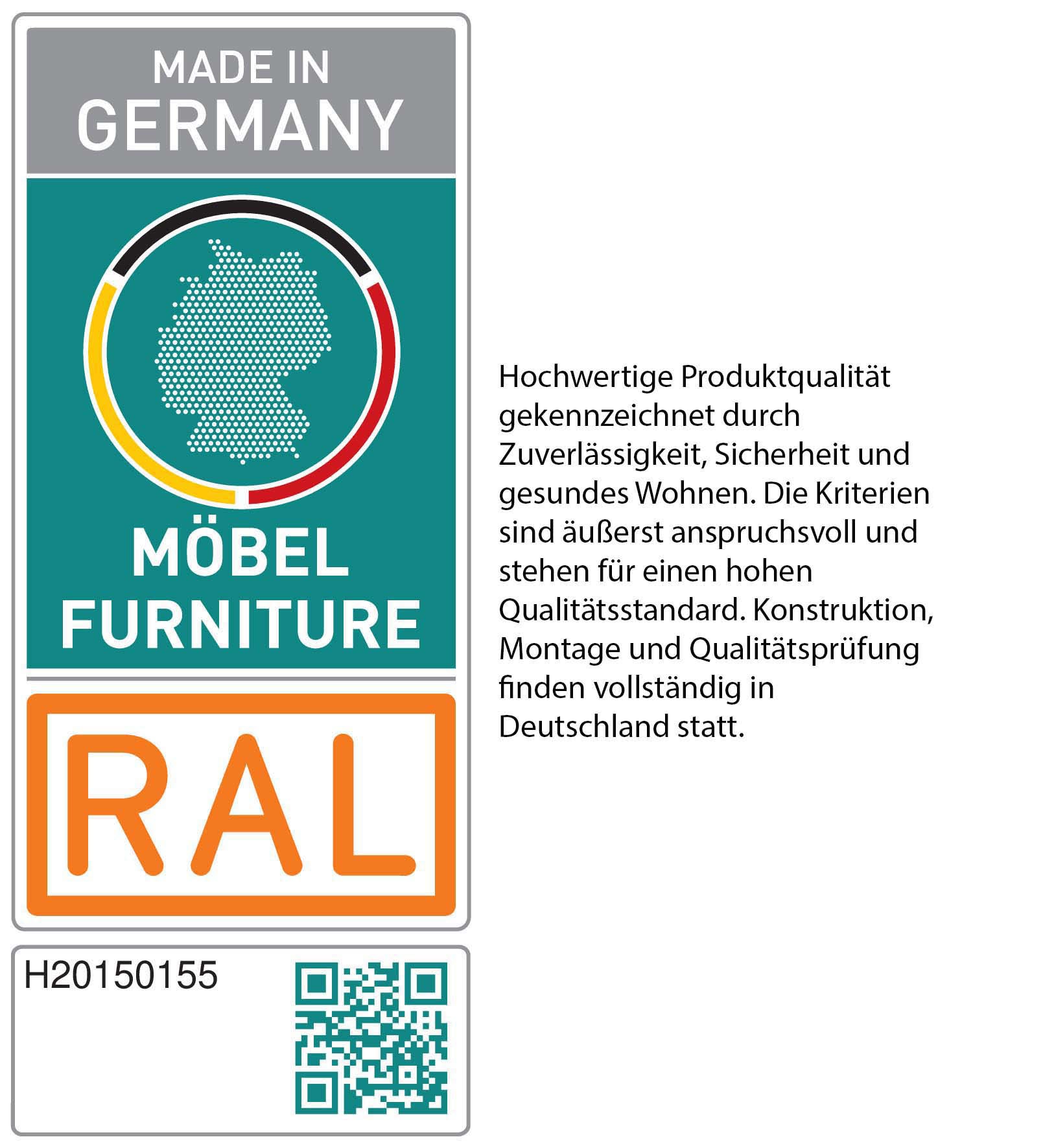 WIEMANN Schwebetürenschrank »Phoenix, Made in Germany, modernes Design, Highlight, Blickfang« Viele Farbkombinationen, in 4 Breiten und in 2 Höhen erhältlich,  maximaler Staurraum, inkl.Einlegeböden, Wäscheböden u. Dämpfer